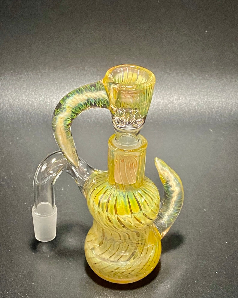 DZ Glass Fumed Wrap N Rake Dry Ash Catcher Set 14mm - TheSmokeyMcPotz Collection 