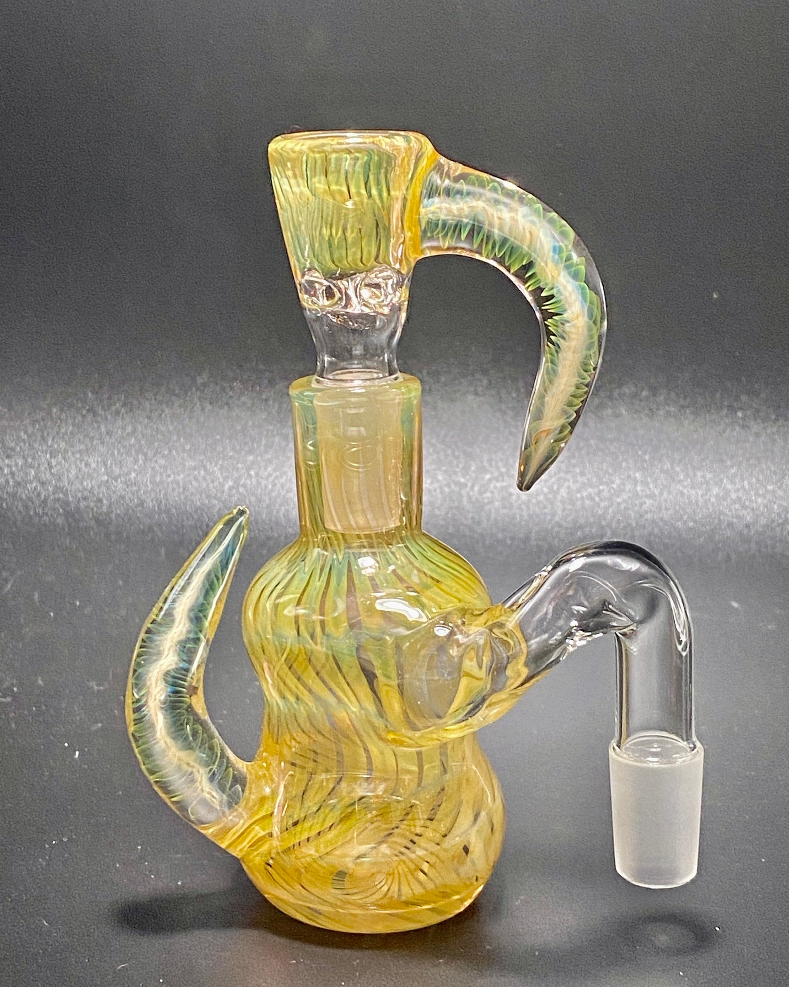 DZ Glass Fumed Wrap N Rake Dry Ash Catcher Set 14mm - TheSmokeyMcPotz Collection 