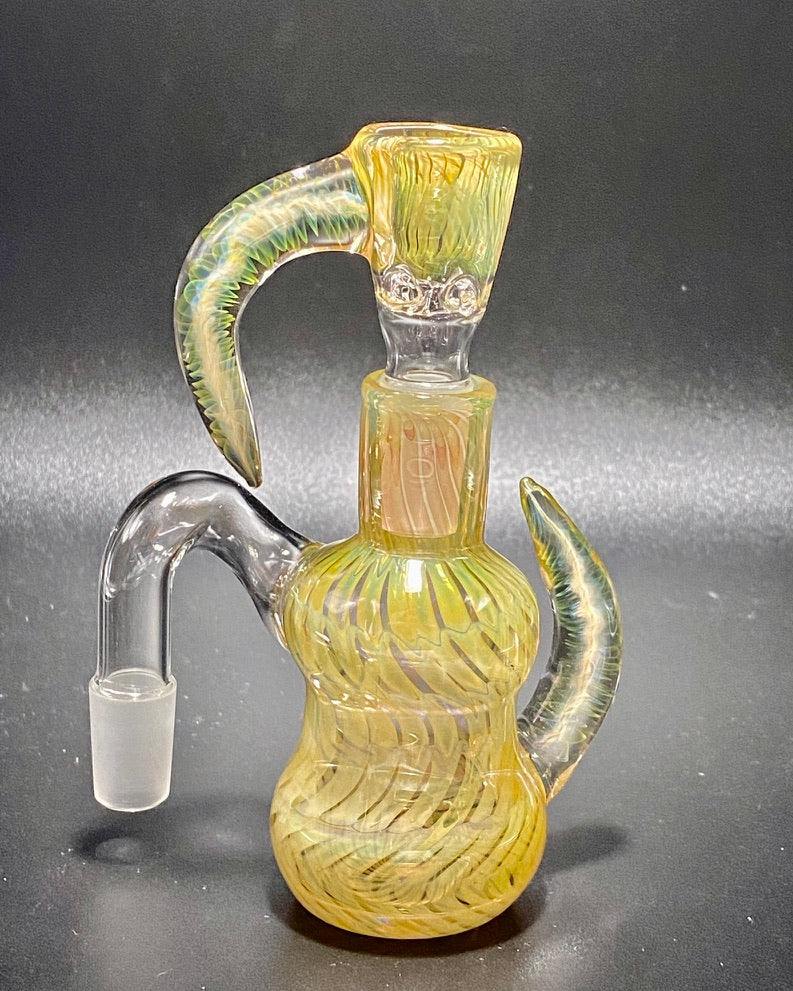 DZ Glass Fumed Wrap N Rake Dry Ash Catcher Set 14mm - TheSmokeyMcPotz Collection 