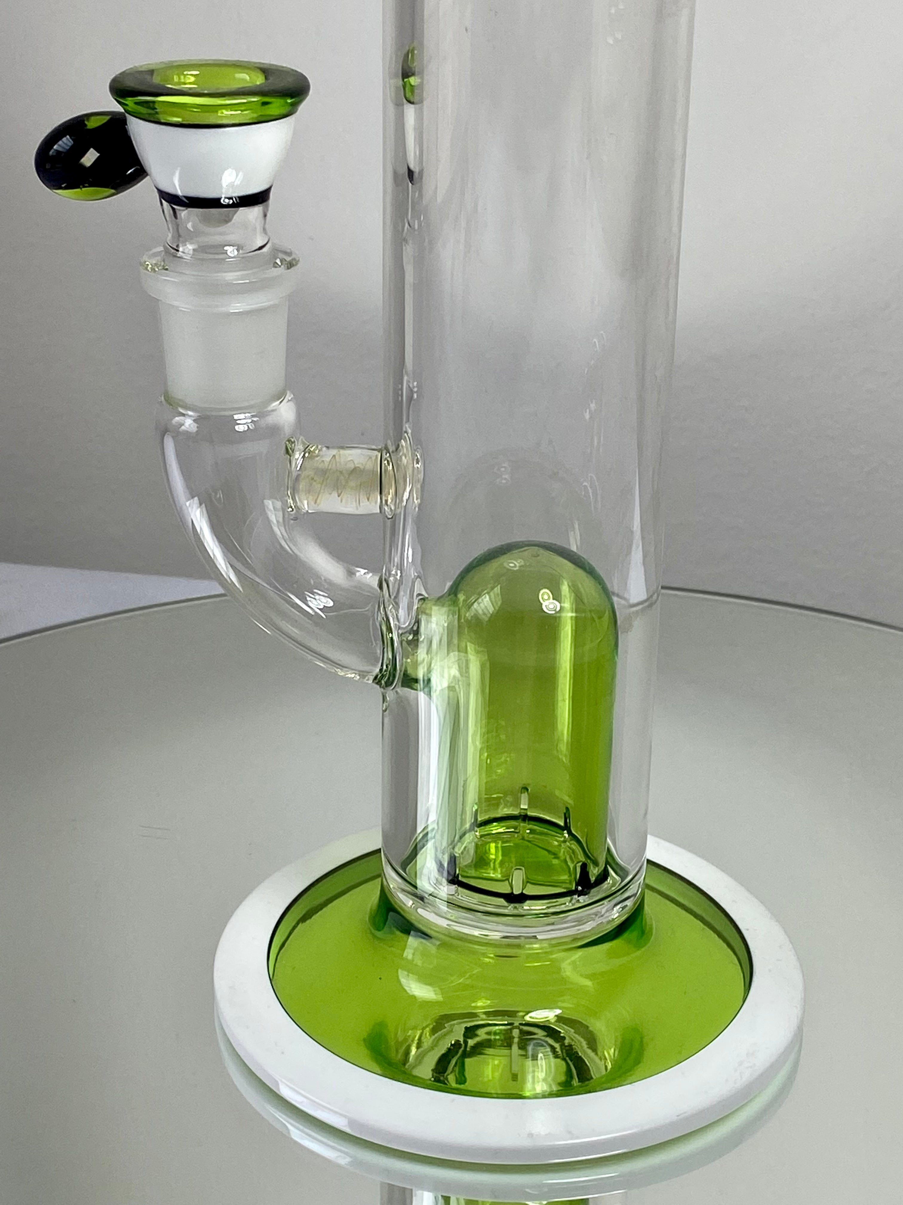 Karl Termini - Worked Straight Tube - White & Transparent Green