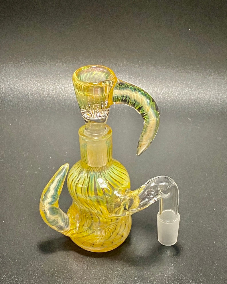 DZ Glass Fumed Wrap N Rake Dry Ash Catcher Set 14mm - TheSmokeyMcPotz Collection 