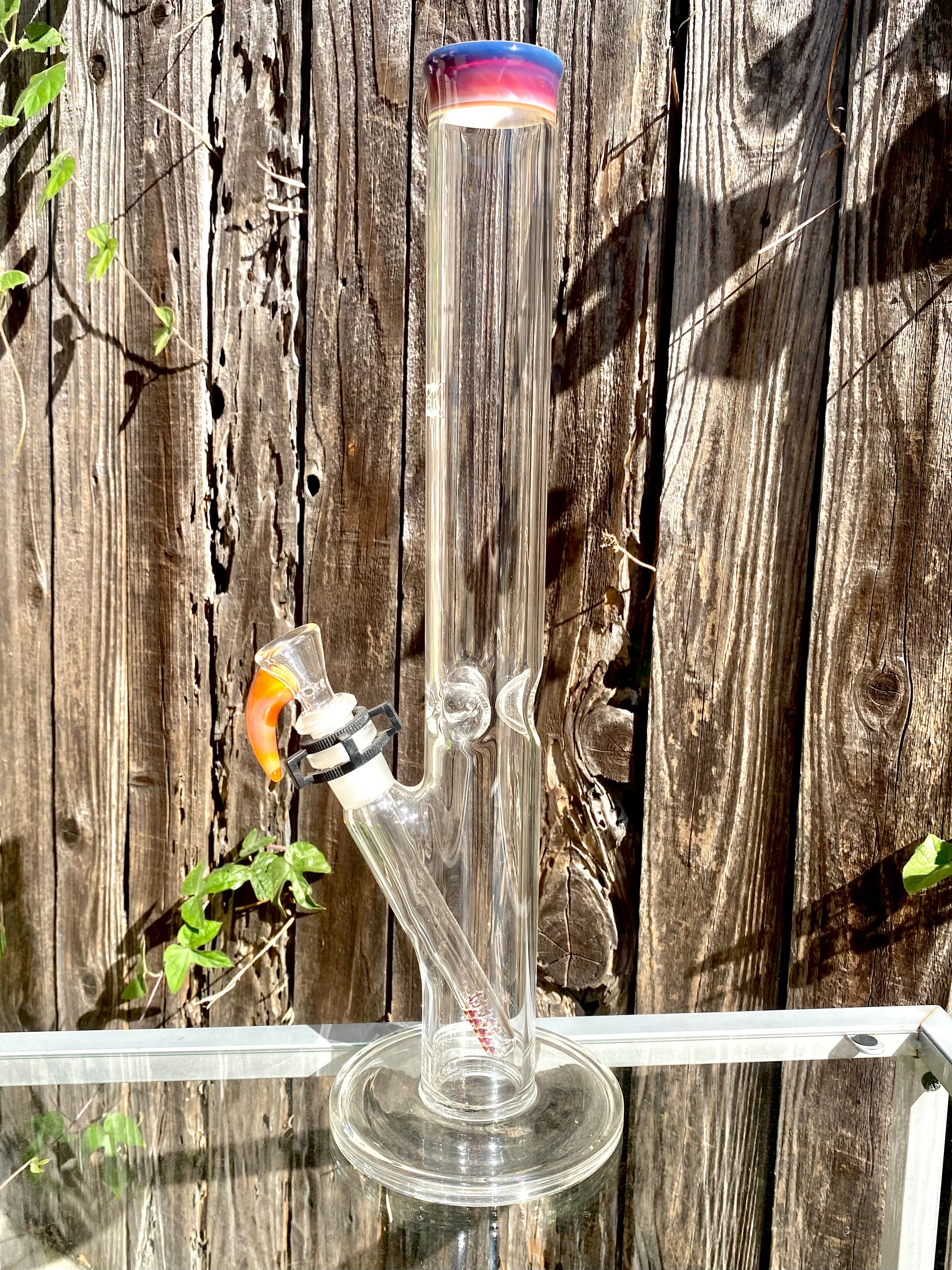 ILL Glass 15.5" Serendipity 44x4 Tube & Matching Horned Slide