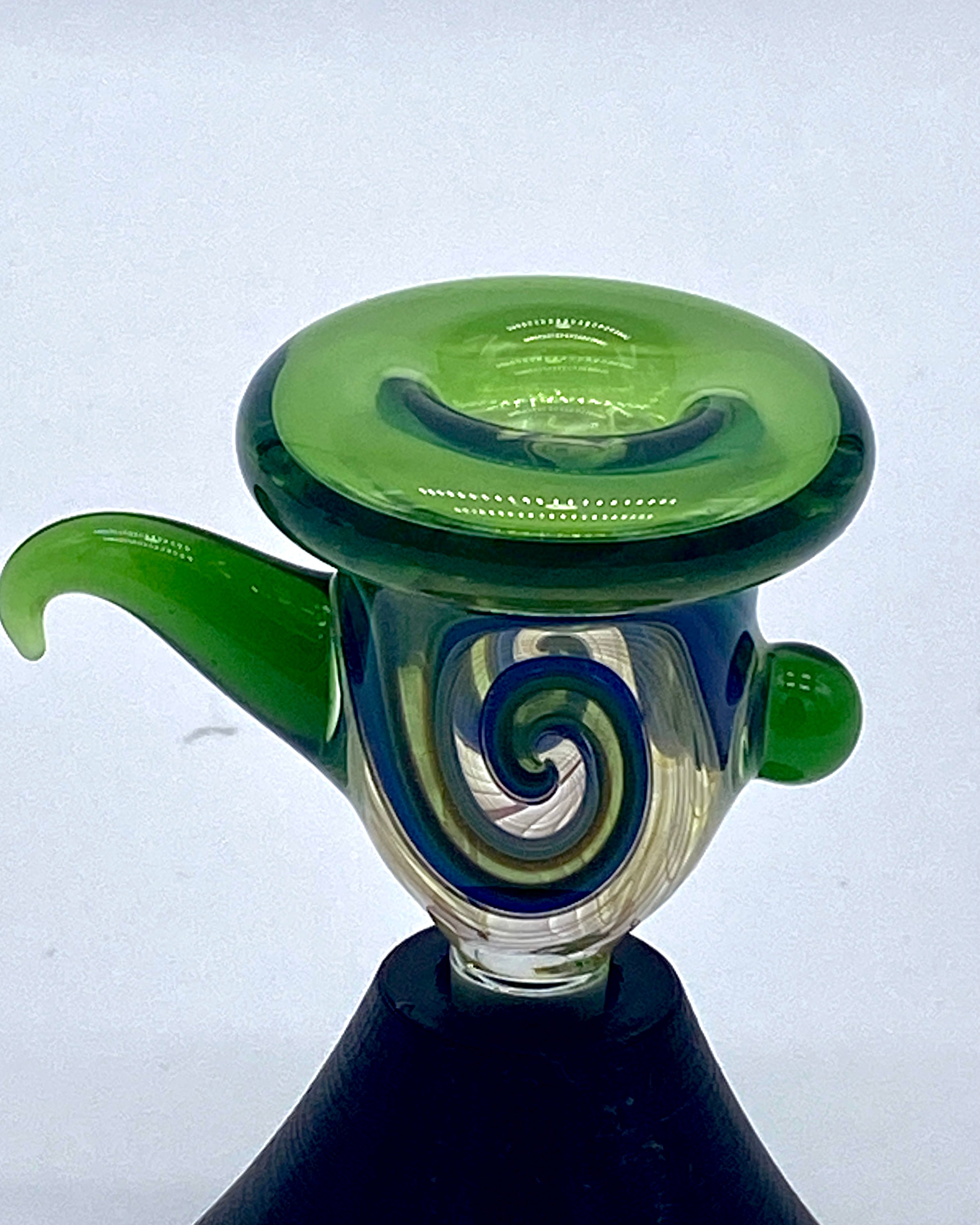 Gasp One Plantphibian & Fumed 10mm Single Hole Slide - TheSmokeyMcPotz Collection 
