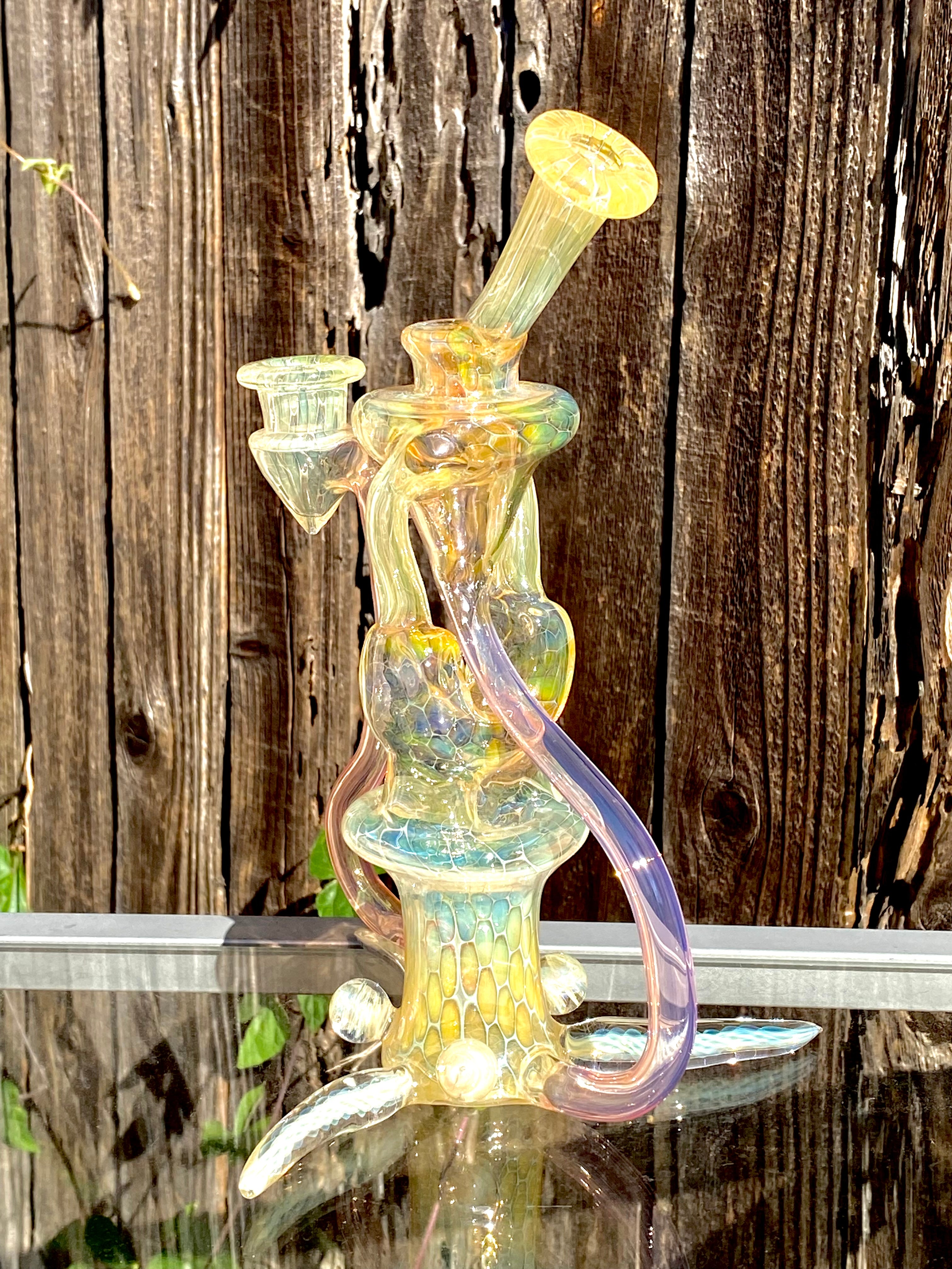 Jakers x Asthmatic Glasstastic Collab Double Uptake Fully Fumed Rig