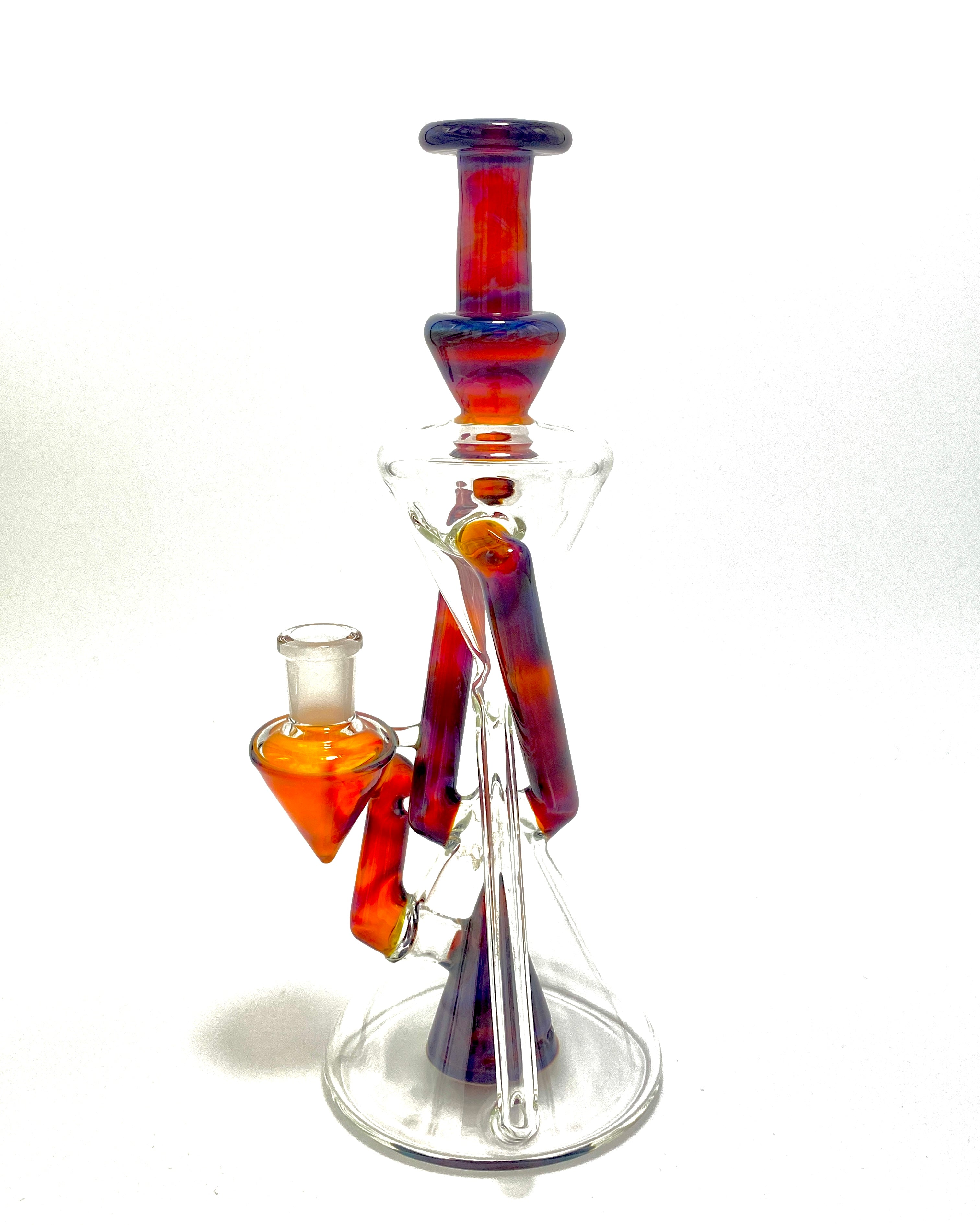 Grassblower Amber Purple Double Uptake Duplex 14mm - TheSmokeyMcPotz Collection 