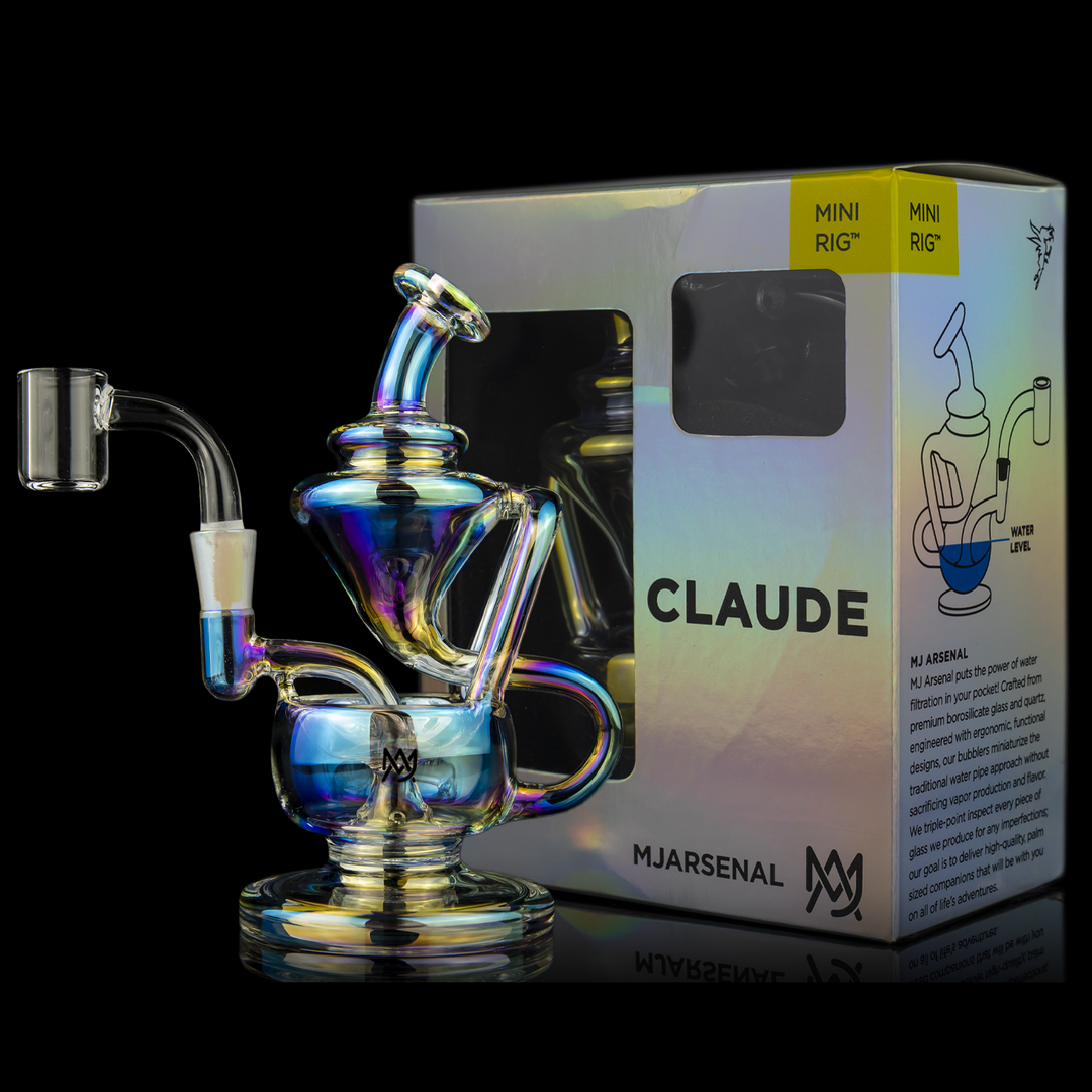 MJ Arsenal Claude Mini Dab Rig LE (Iriedescent) - TheSmokeyMcPotz Collection 
