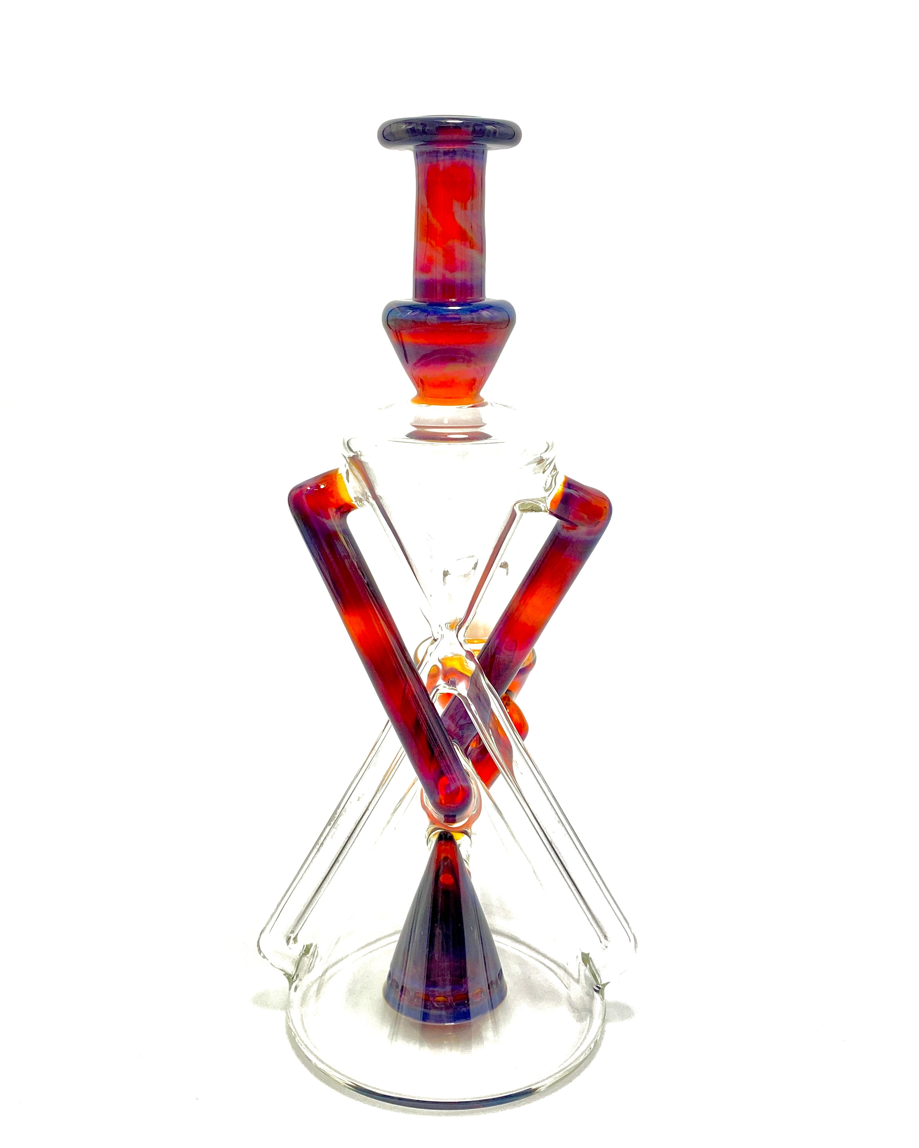 Grassblower Amber Purple Double Uptake Duplex 14mm - TheSmokeyMcPotz Collection 