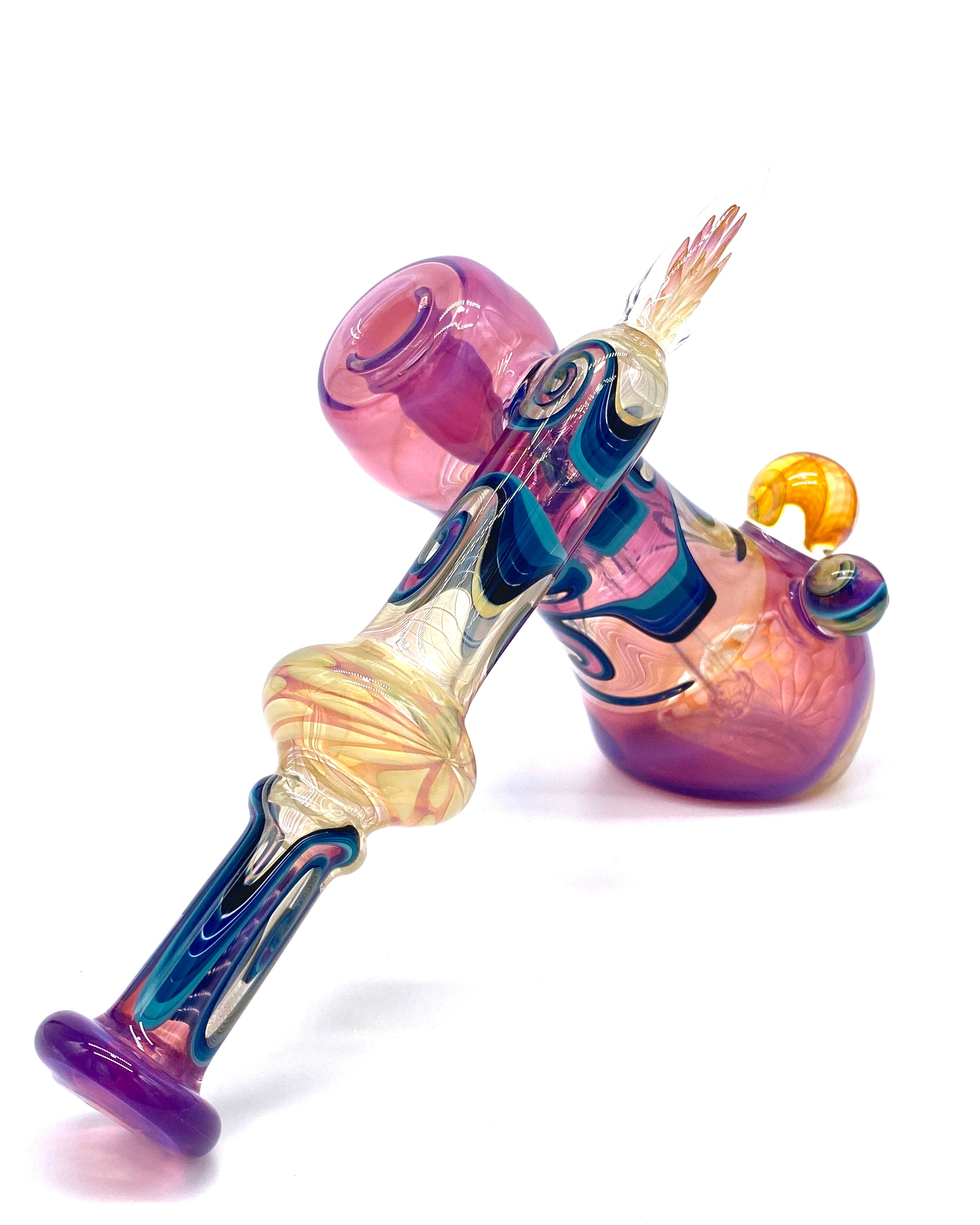 Gasp One Royal Jelly, Stargazer & Fumed Side-Car 14mm Dewar Bubbler w/ Matching Slide - TheSmokeyMcPotz Collection 