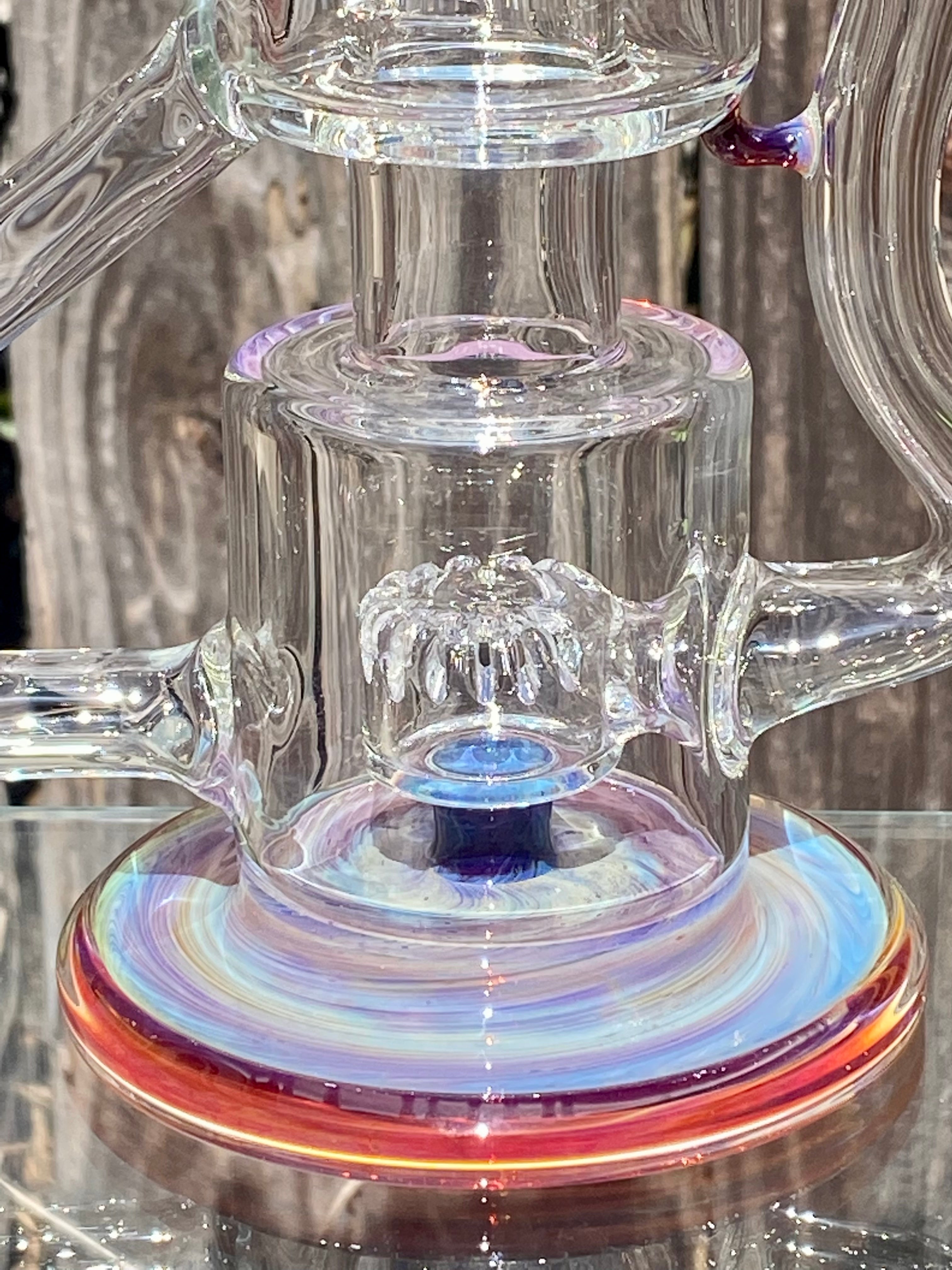 The Glass Carpenter Double Amber Purple Bubble Dumper Layback