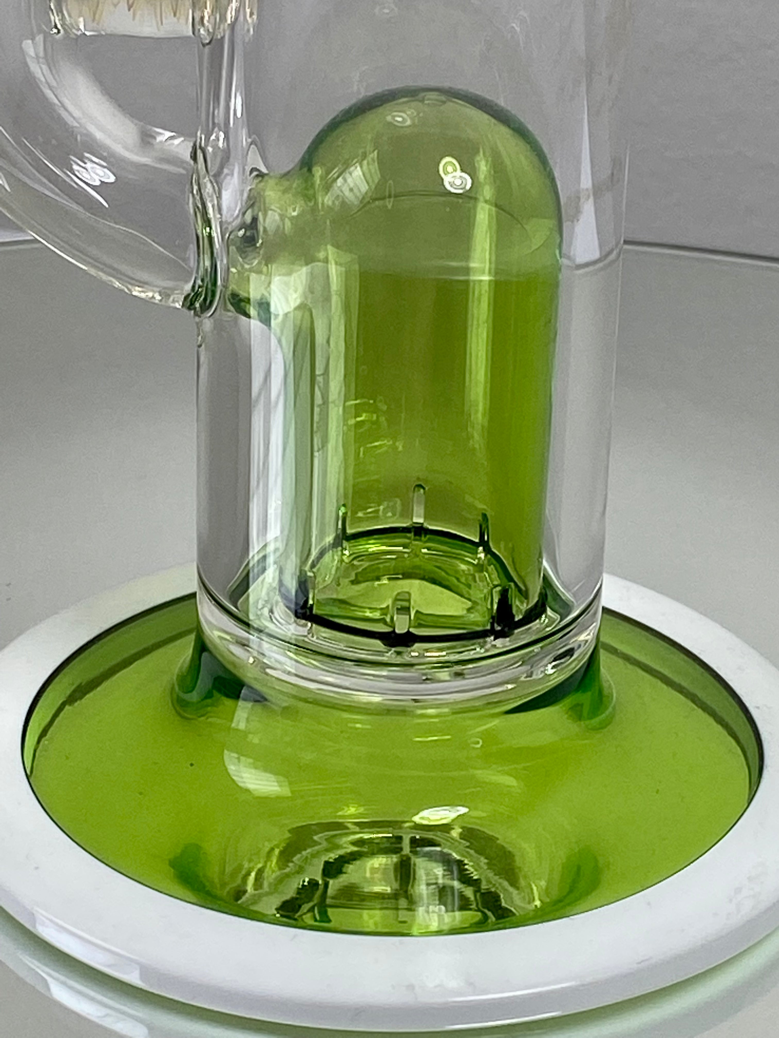 Karl Termini - Worked Straight Tube - White & Transparent Green