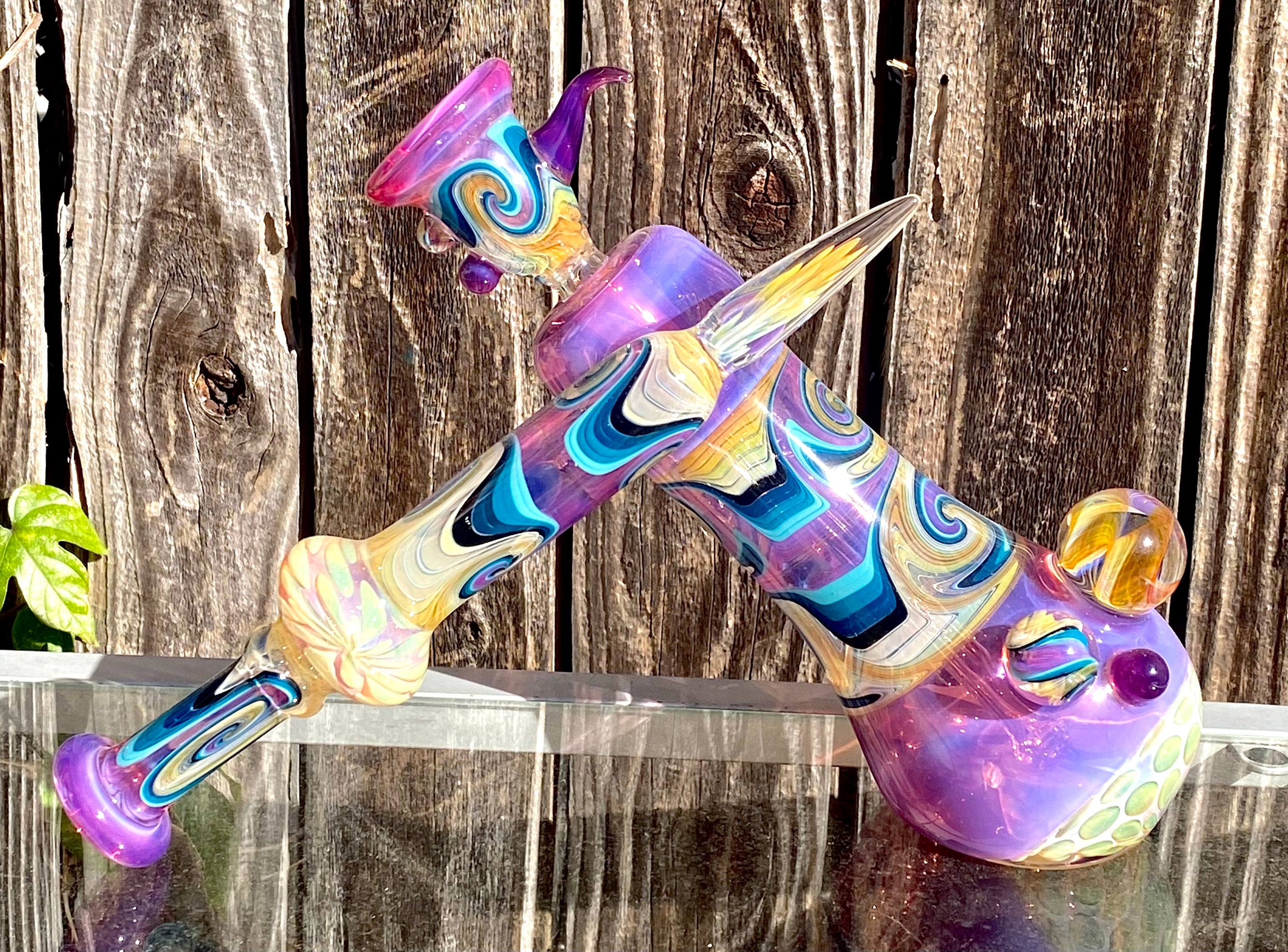 Gasp One Royal Jelly, Stargazer & Fumed Side-Car 14mm Dewar Bubbler w/ Matching Slide