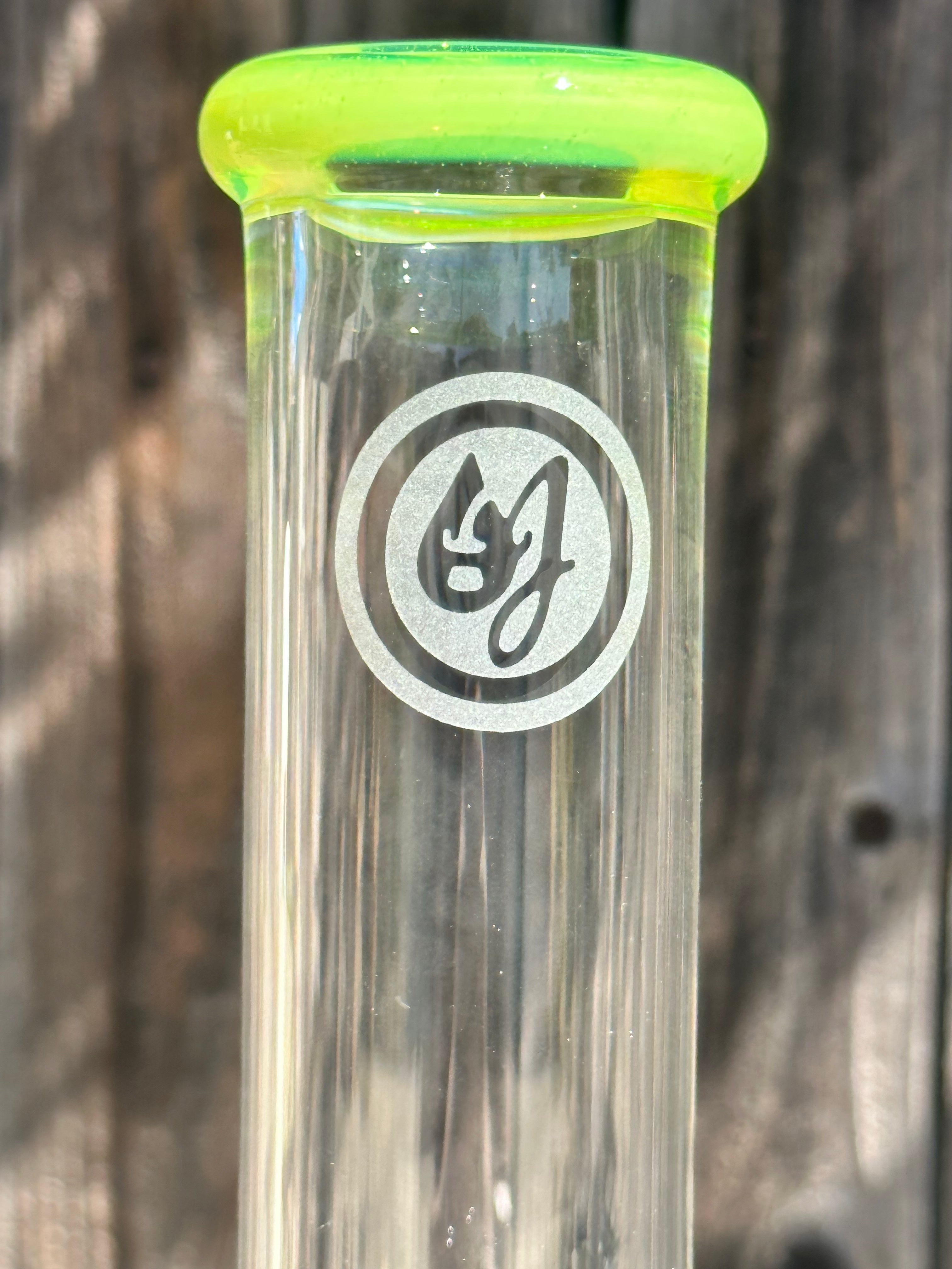 OJ Flame White Slime Wigwag w/ Green Slime Accents Double Grid 75mm can