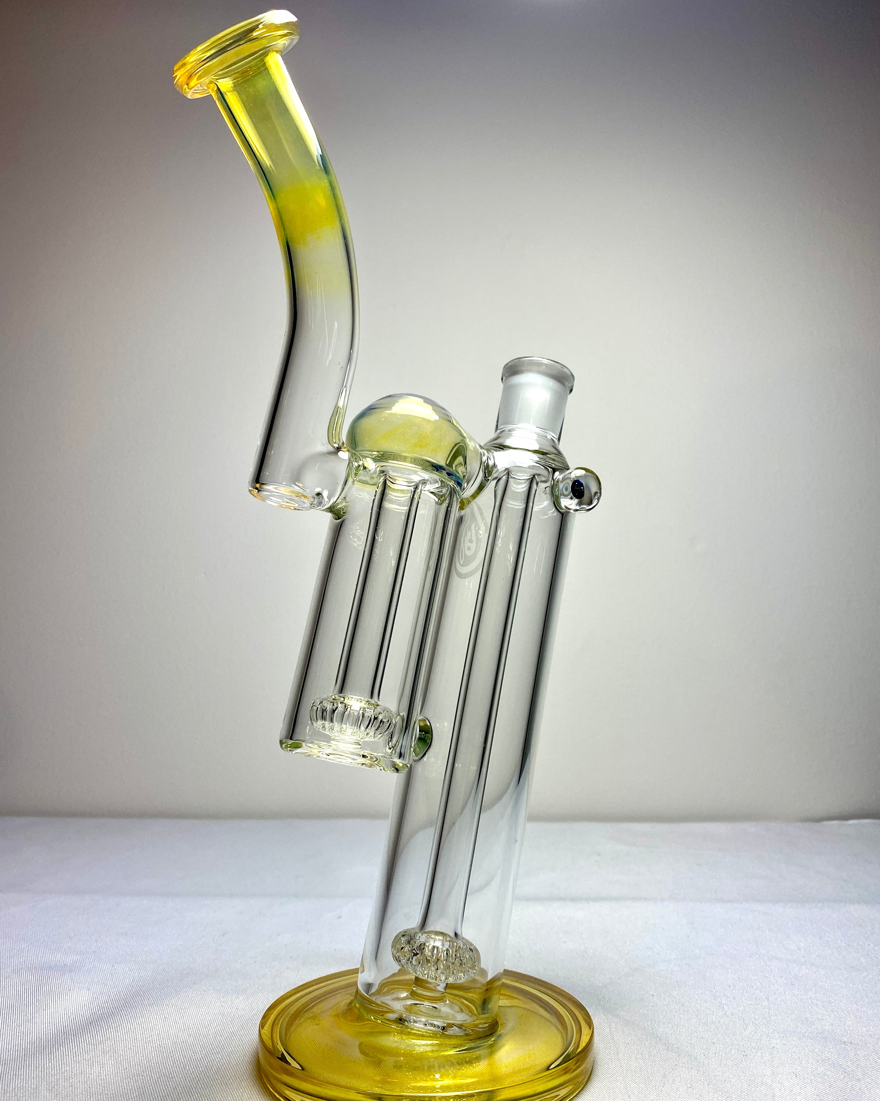 OJ Flame Fumed Showerhead Double Bubbler - TheSmokeyMcPotz Collection 