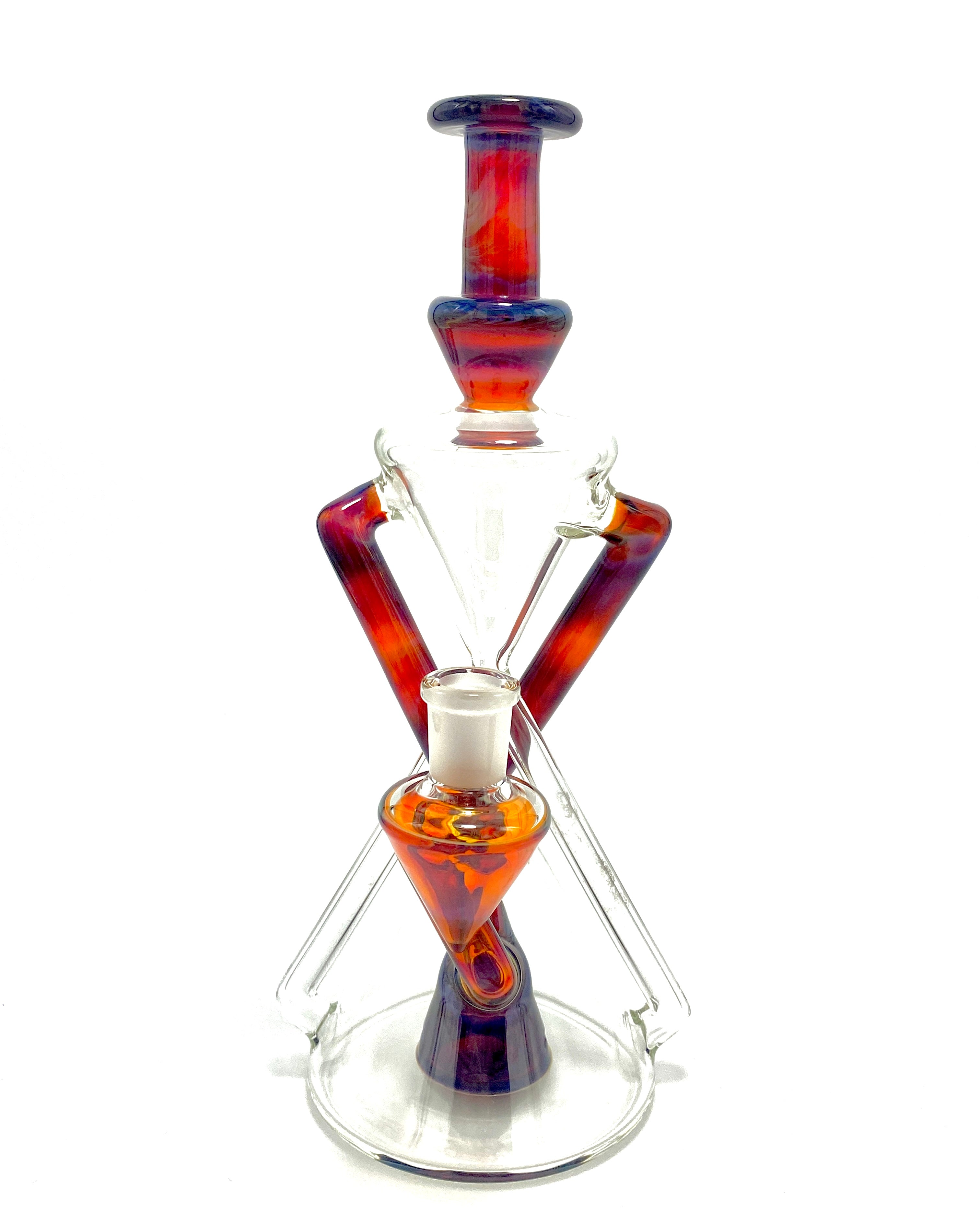 Grassblower Amber Purple Double Uptake Duplex 14mm - TheSmokeyMcPotz Collection 