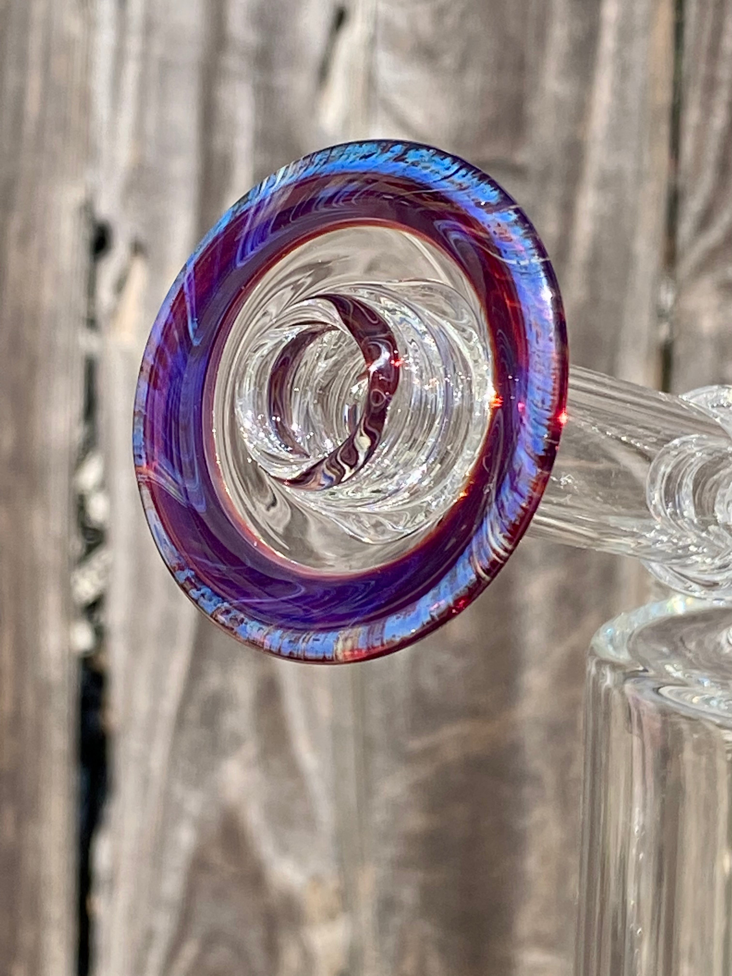 The Glass Carpenter Double Amber Purple Bubble Dumper Layback