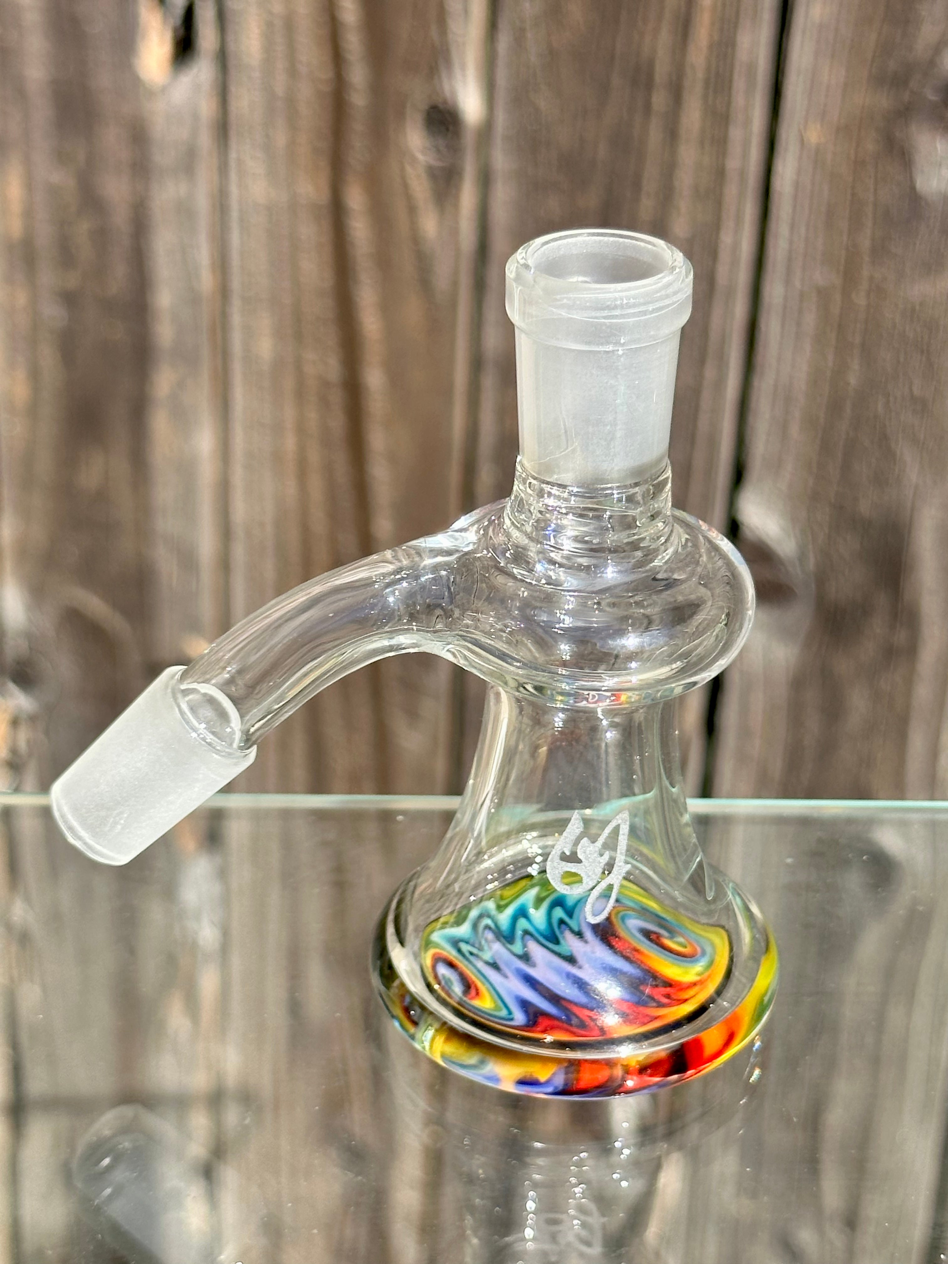 OJ Flame Line Rainbow Wigwag 14mm 45 Degree Dry Catch