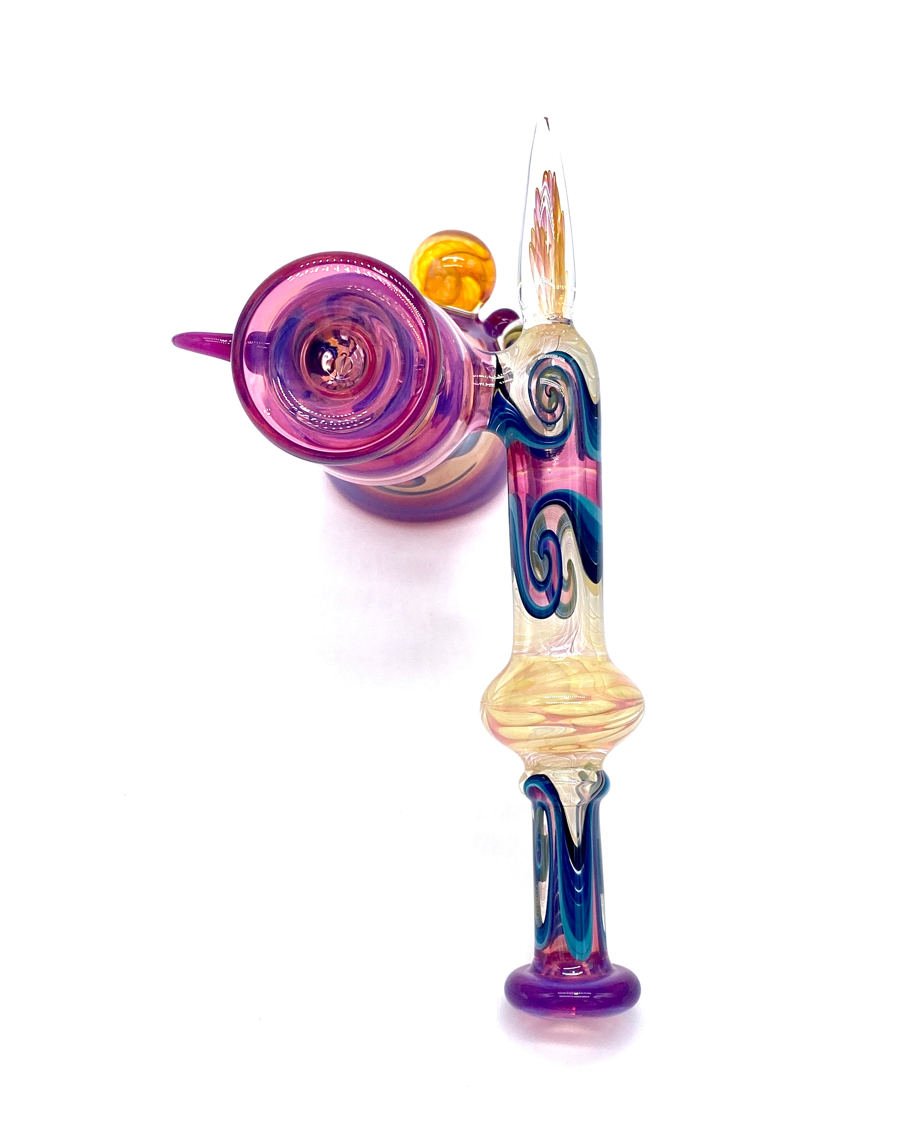 Gasp One Royal Jelly, Stargazer & Fumed Side-Car 14mm Dewar Bubbler w/ Matching Slide - TheSmokeyMcPotz Collection 