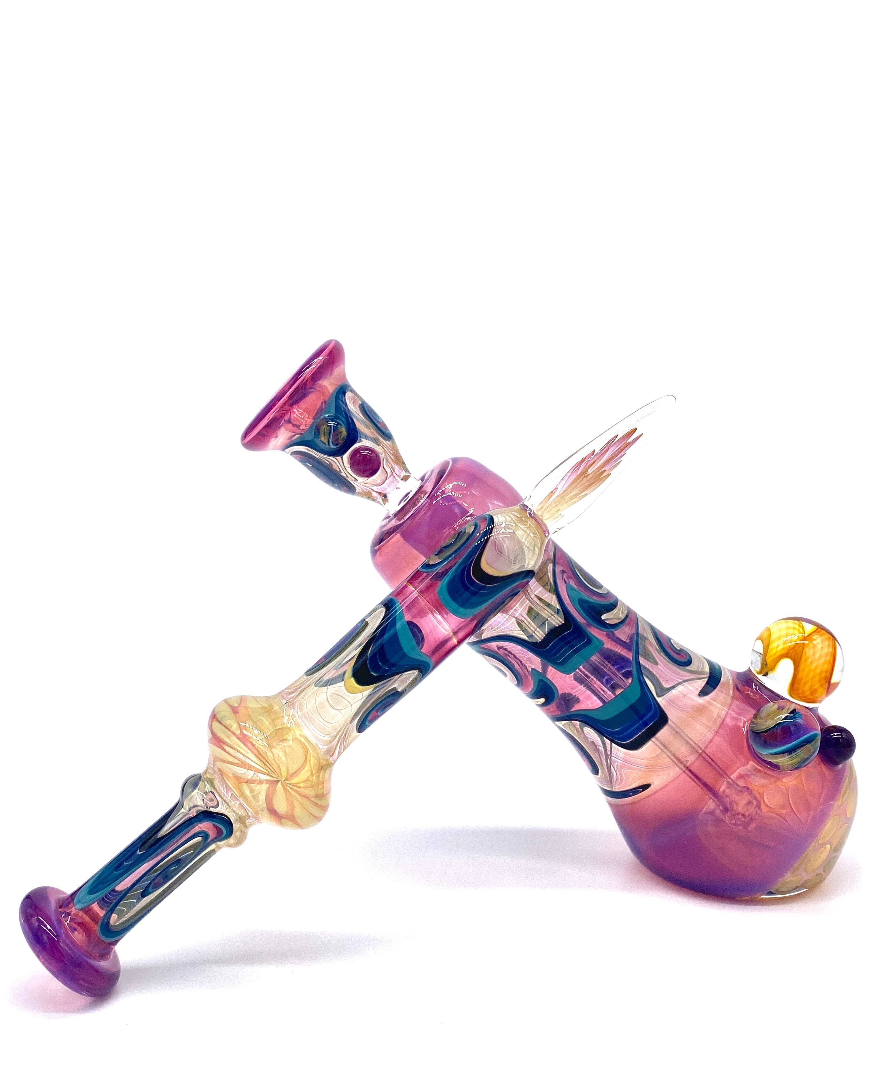 Gasp One Royal Jelly, Stargazer & Fumed Side-Car 14mm Dewar Bubbler w/ Matching Slide - TheSmokeyMcPotz Collection 