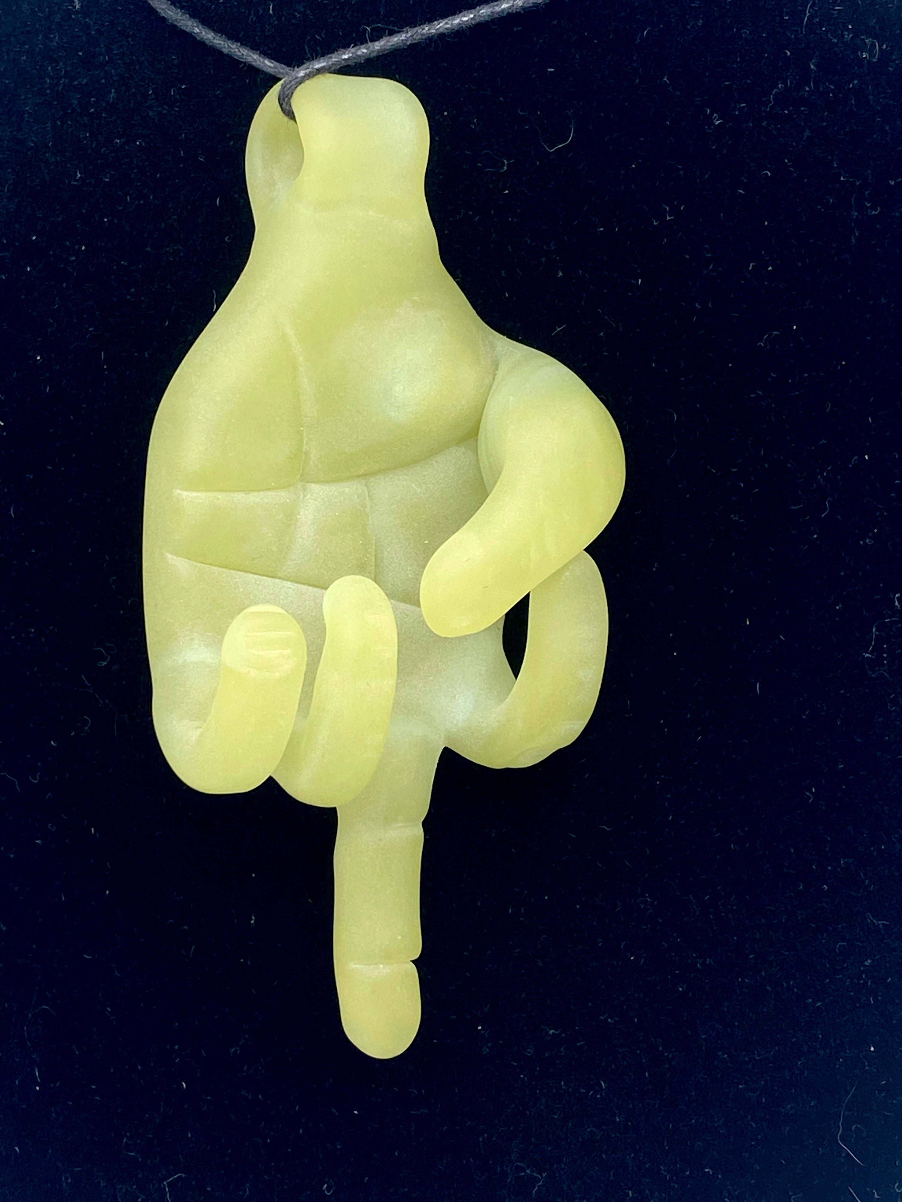 Eka Glass Dense Milky Yoshi CFL Changing Hand Pendant