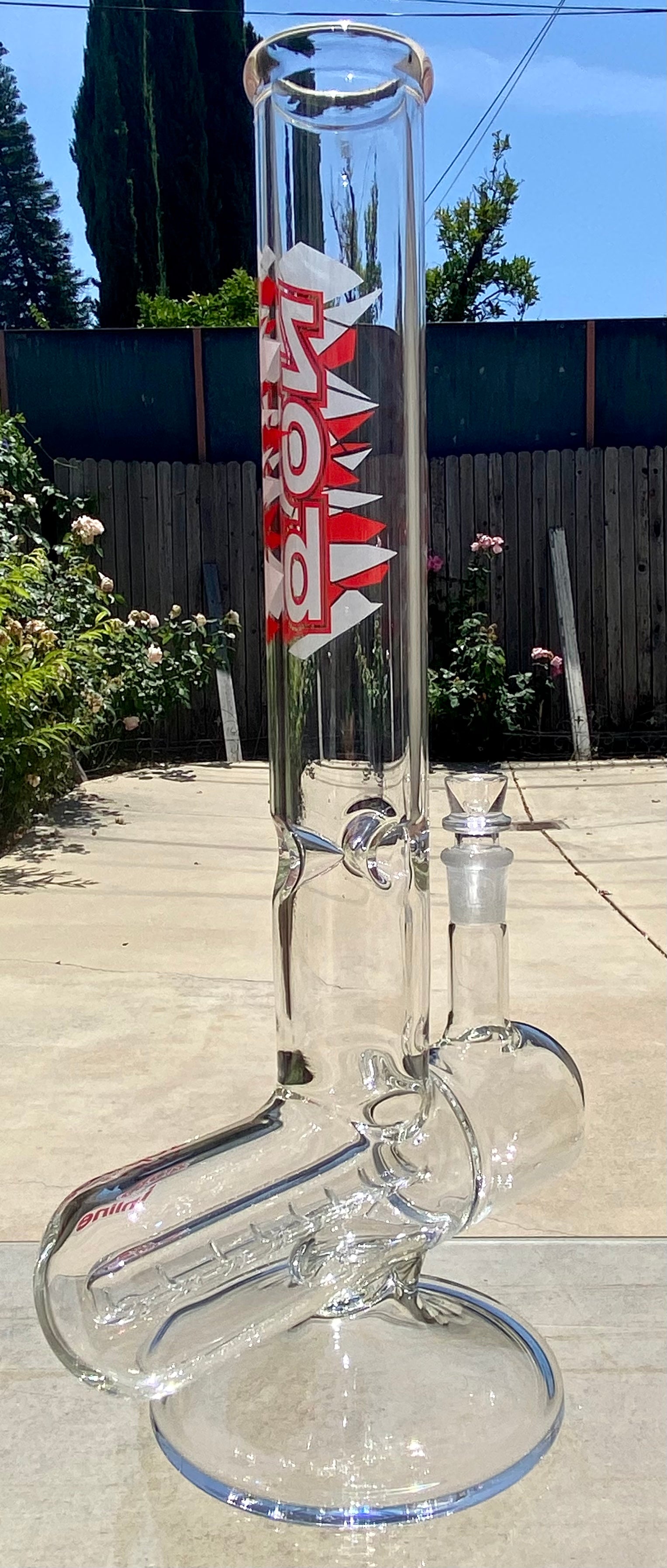 Zob 14 inch Inline Diffused Straight Tube Red & White Label