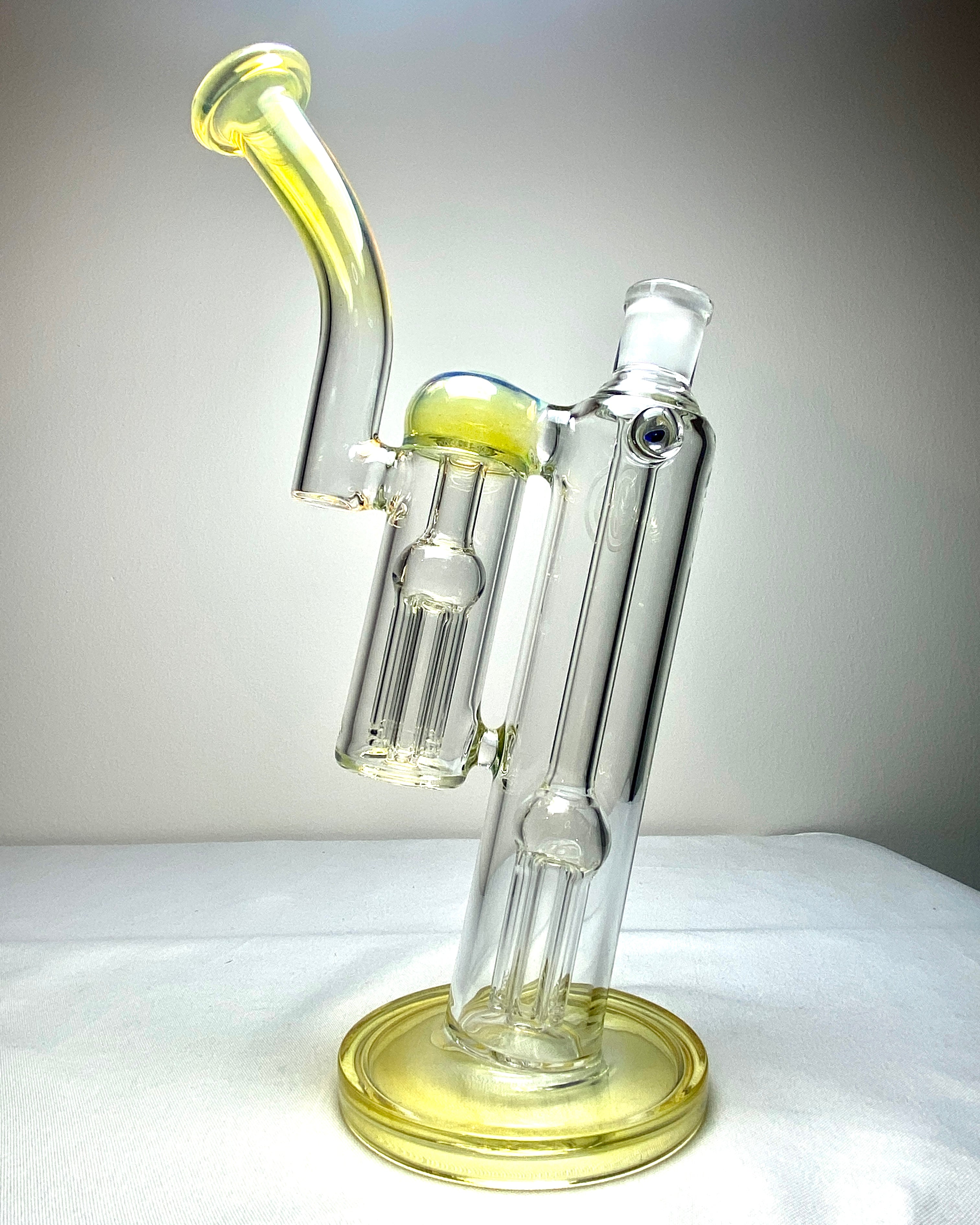 OJ Flame Fumed 4-Arm Double Bubbler - TheSmokeyMcPotz Collection 