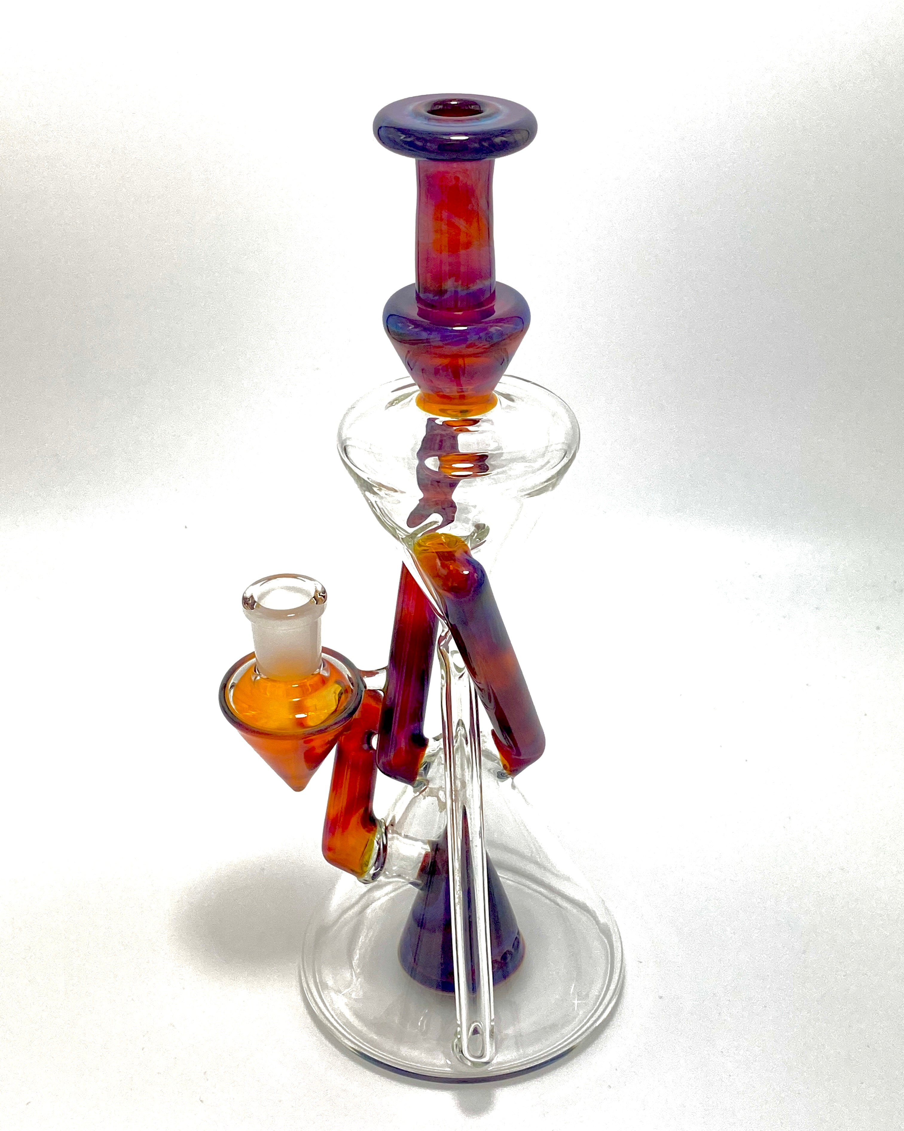 Grassblower Amber Purple Double Uptake Duplex 14mm - TheSmokeyMcPotz Collection 