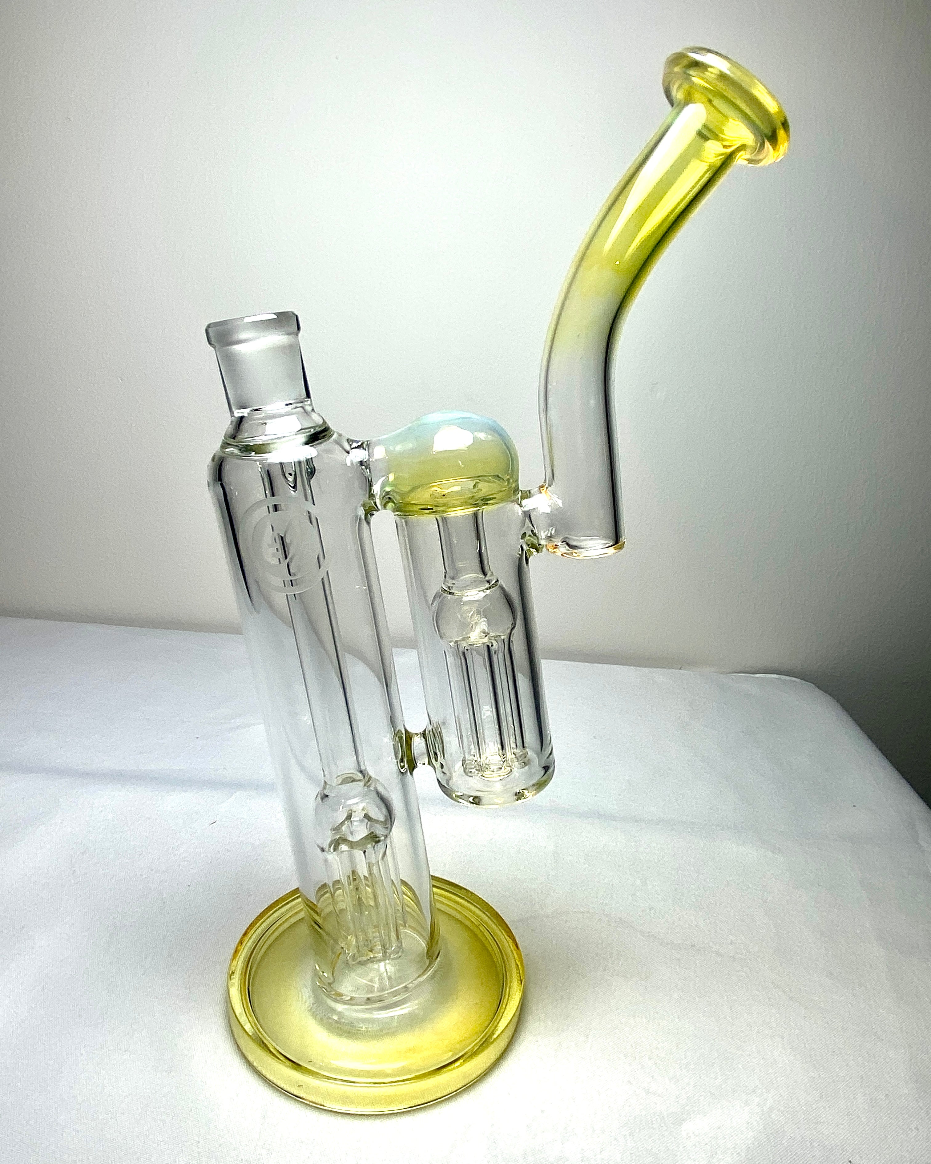 OJ Flame Fumed 4-Arm Double Bubbler - TheSmokeyMcPotz Collection 