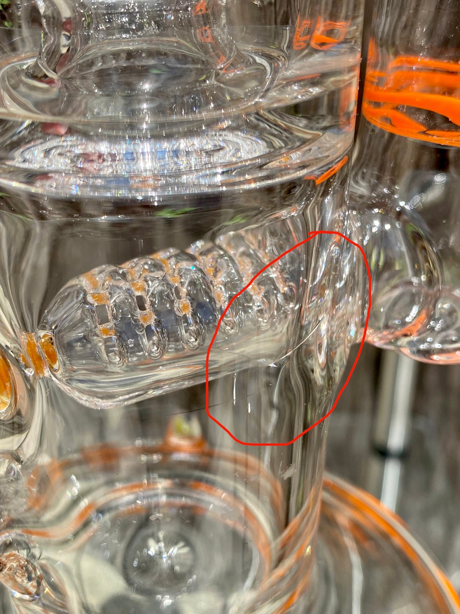 2nd Quality 5_3lements Glass 1st & Only Grid to Triple Recycler Orange Chello