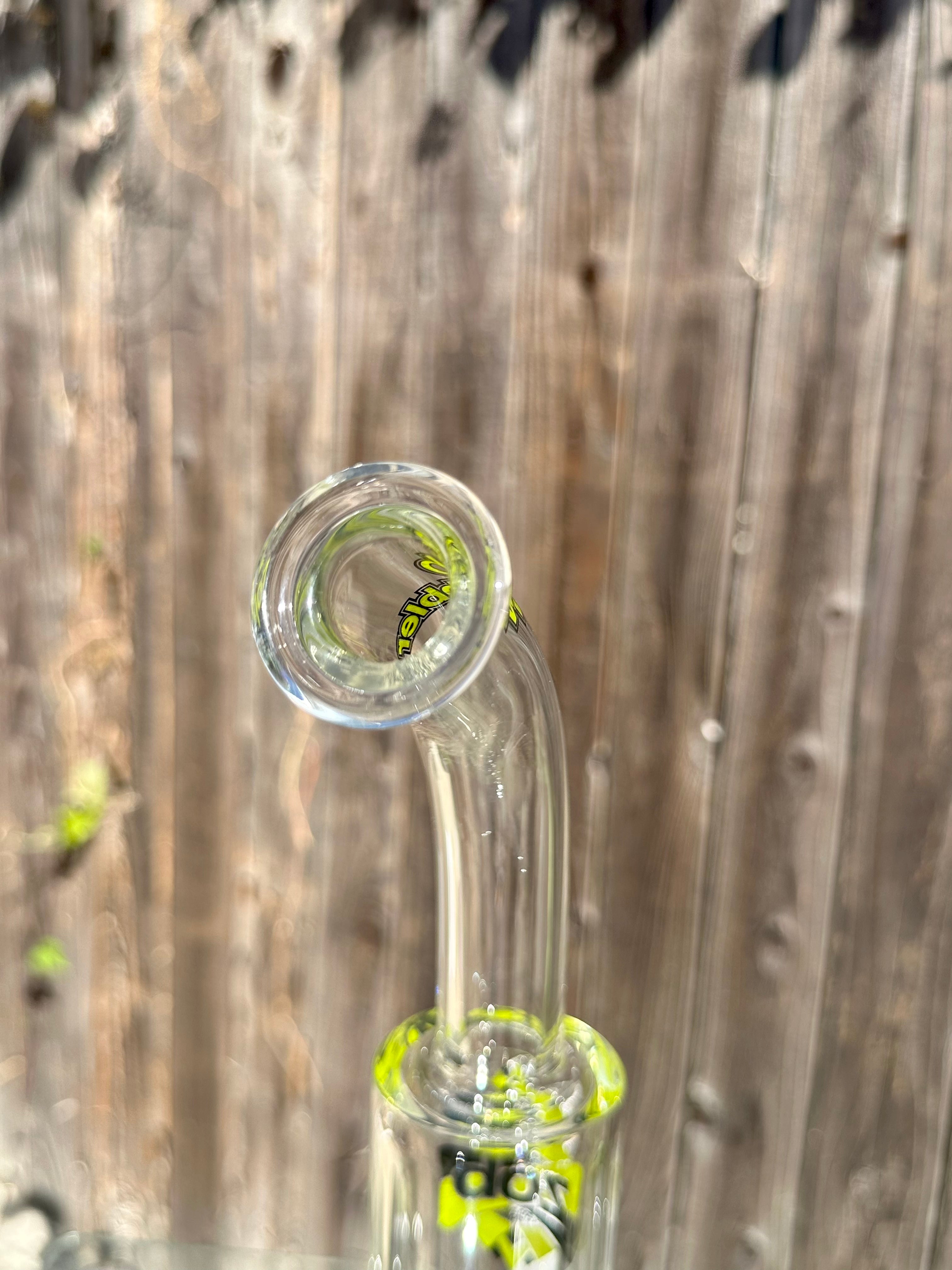 Zob 16 inch Stemless Inline Diffused Beaker Wubbler Neon Green & Black Label *2nd Quality*