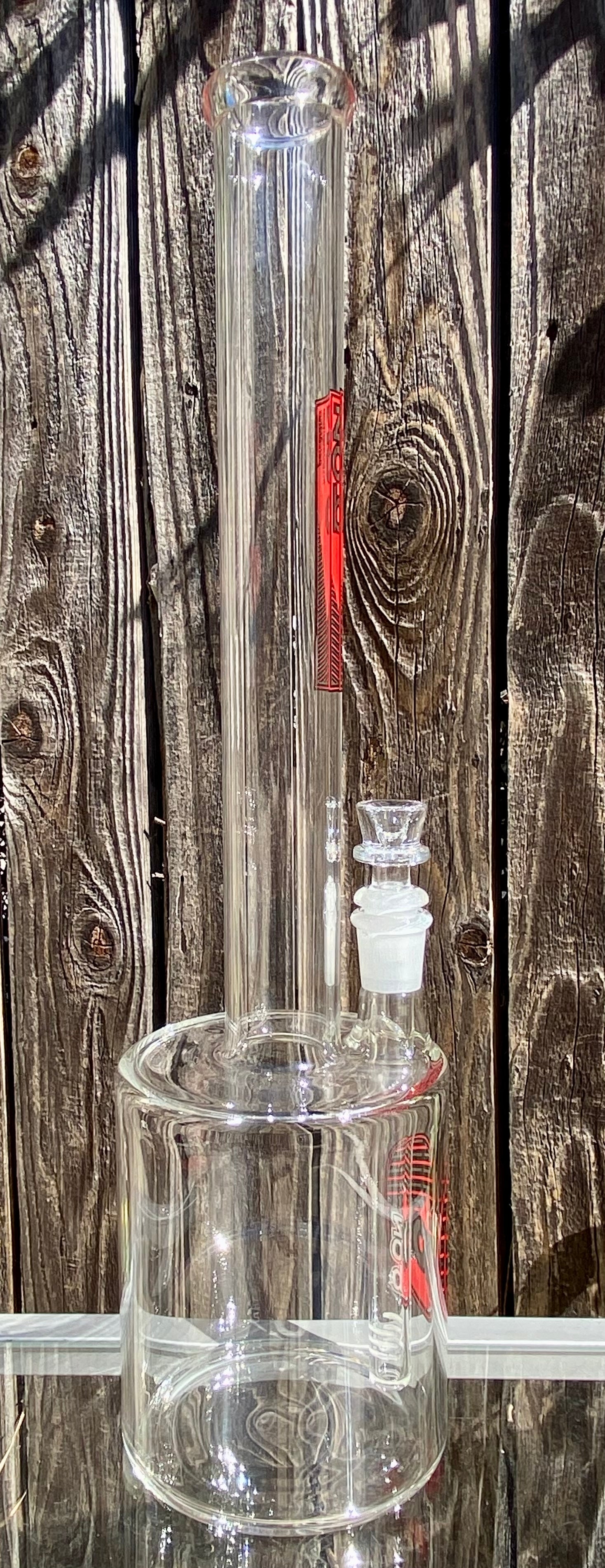 Zob 17 Inch Straight Tube with 110mm Base and 38mm Mouthpiece 90 Degree Joint Red & Black Label
