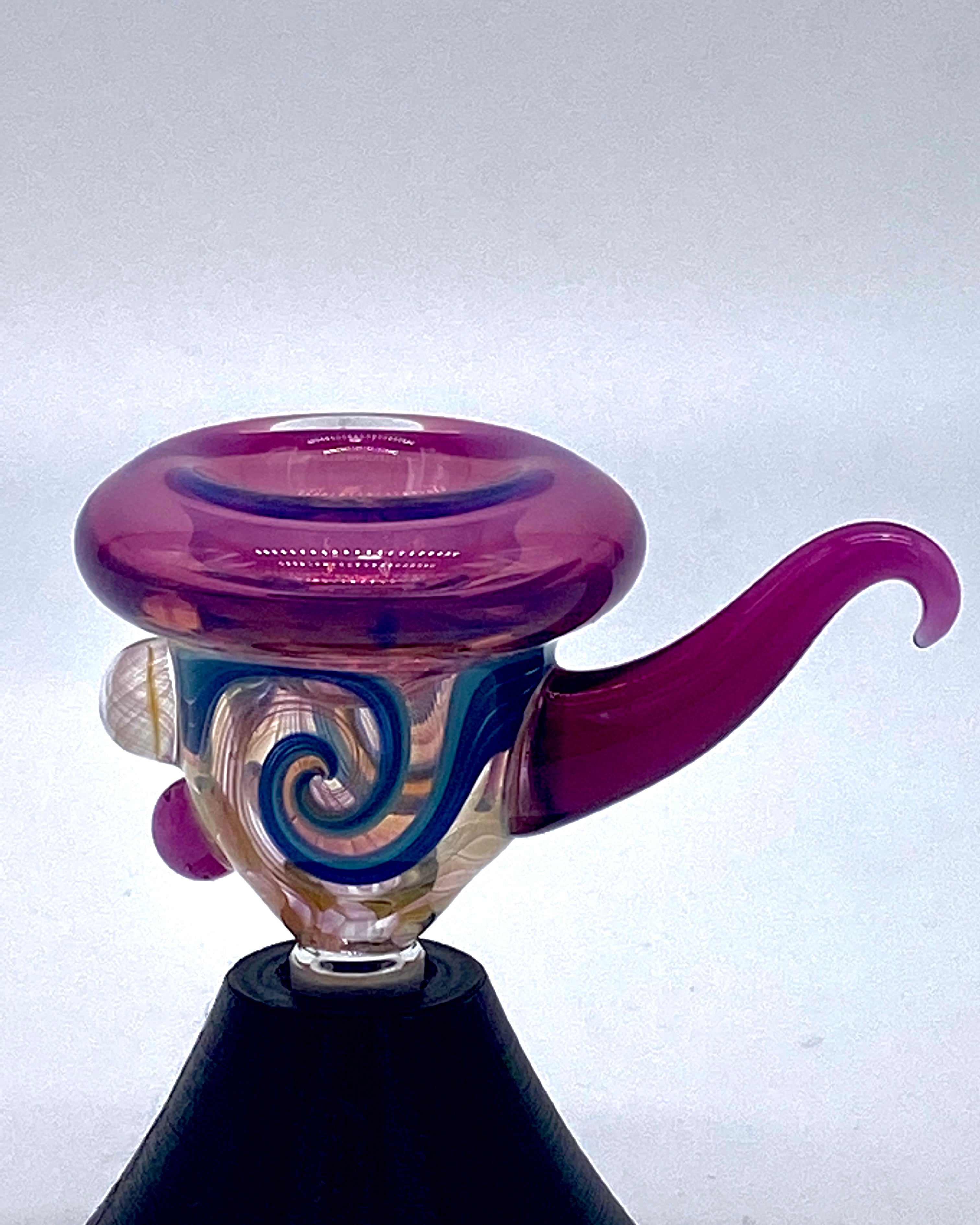Gasp One Royal Jelly & Fumed 10mm Single Hole Slide - TheSmokeyMcPotz Collection 