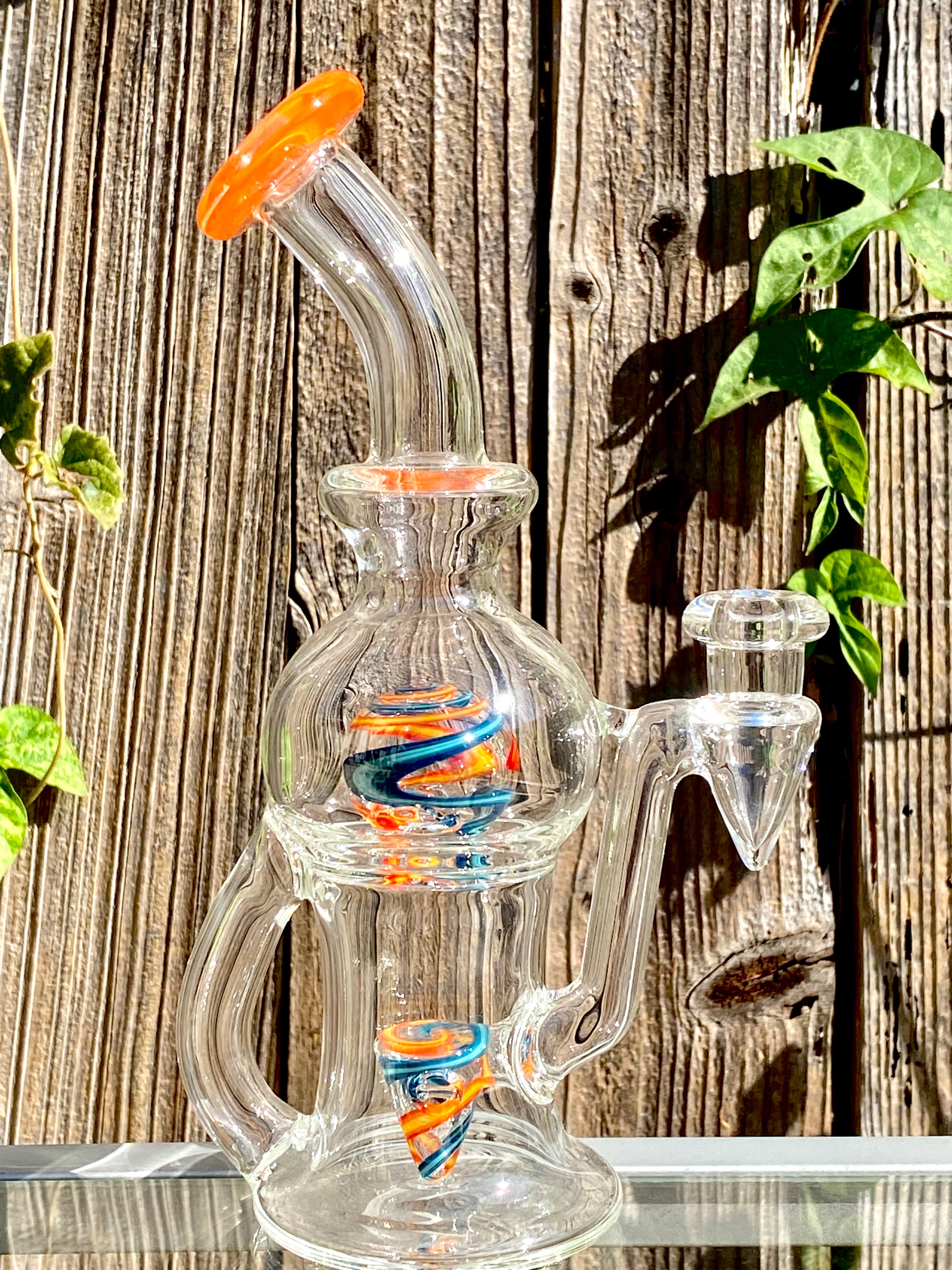 Tube Sock Glass Hustle Brain Bubbler Wig Wag Ball Rig Multi-Color