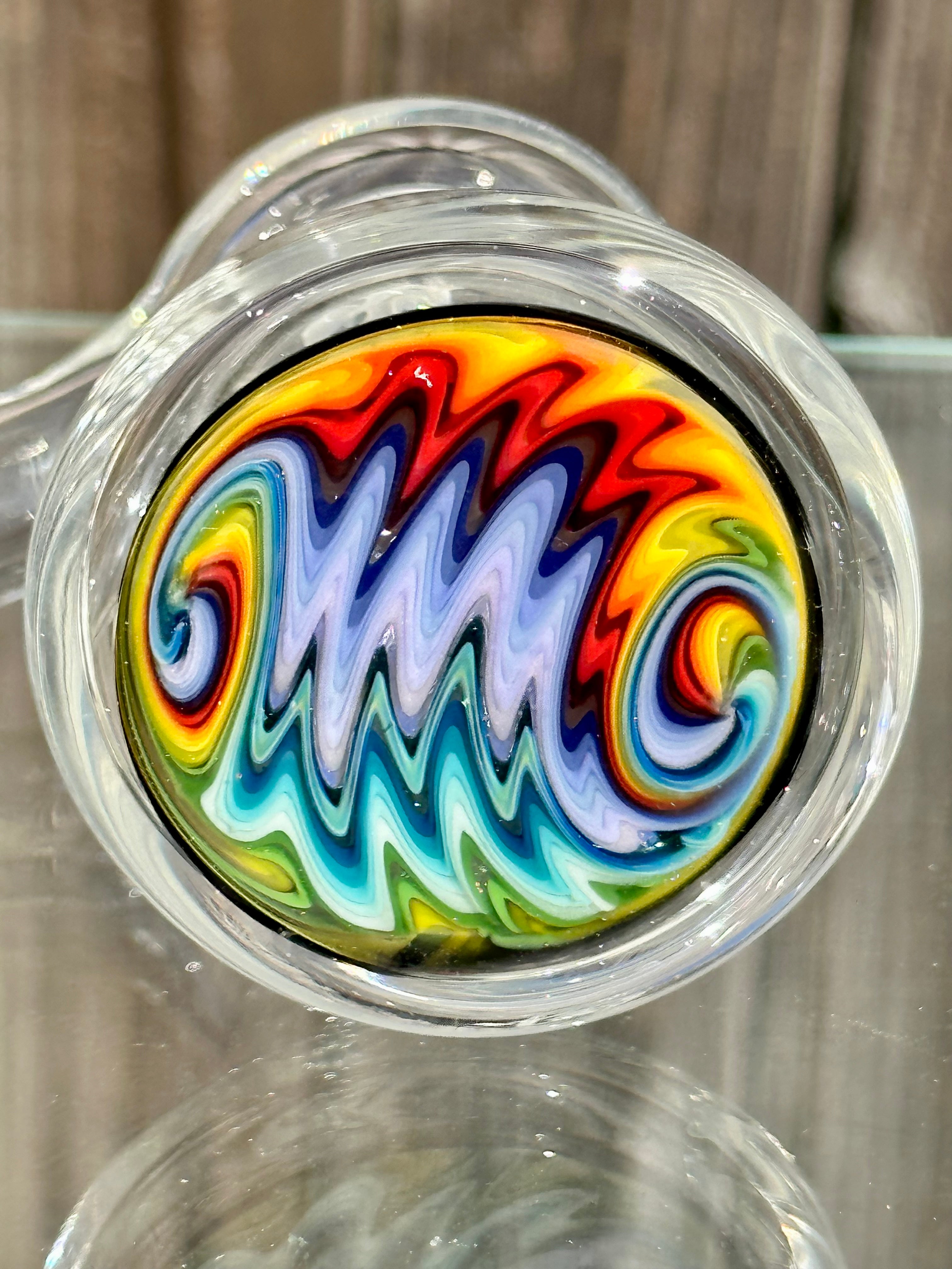 OJ Flame Line Rainbow Wigwag 14mm 45 Degree Dry Catch