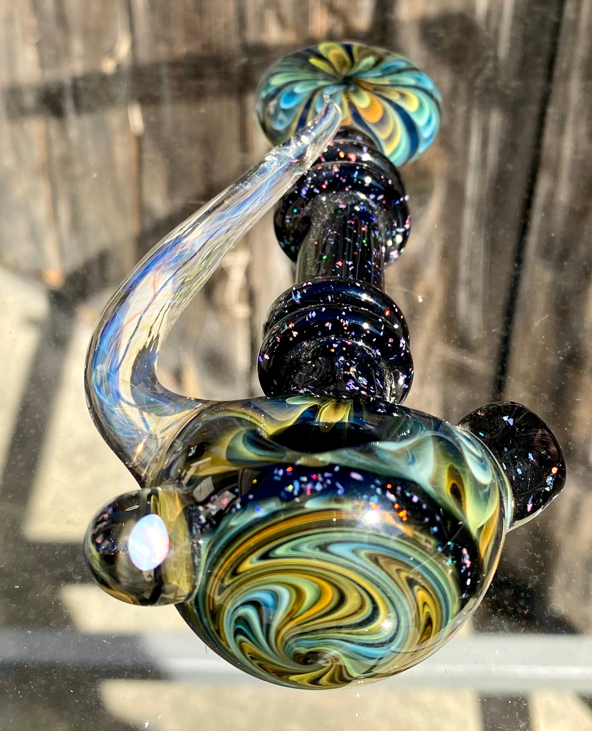 Jakers Glass Fully Worked Dicro & Fumed Spoon