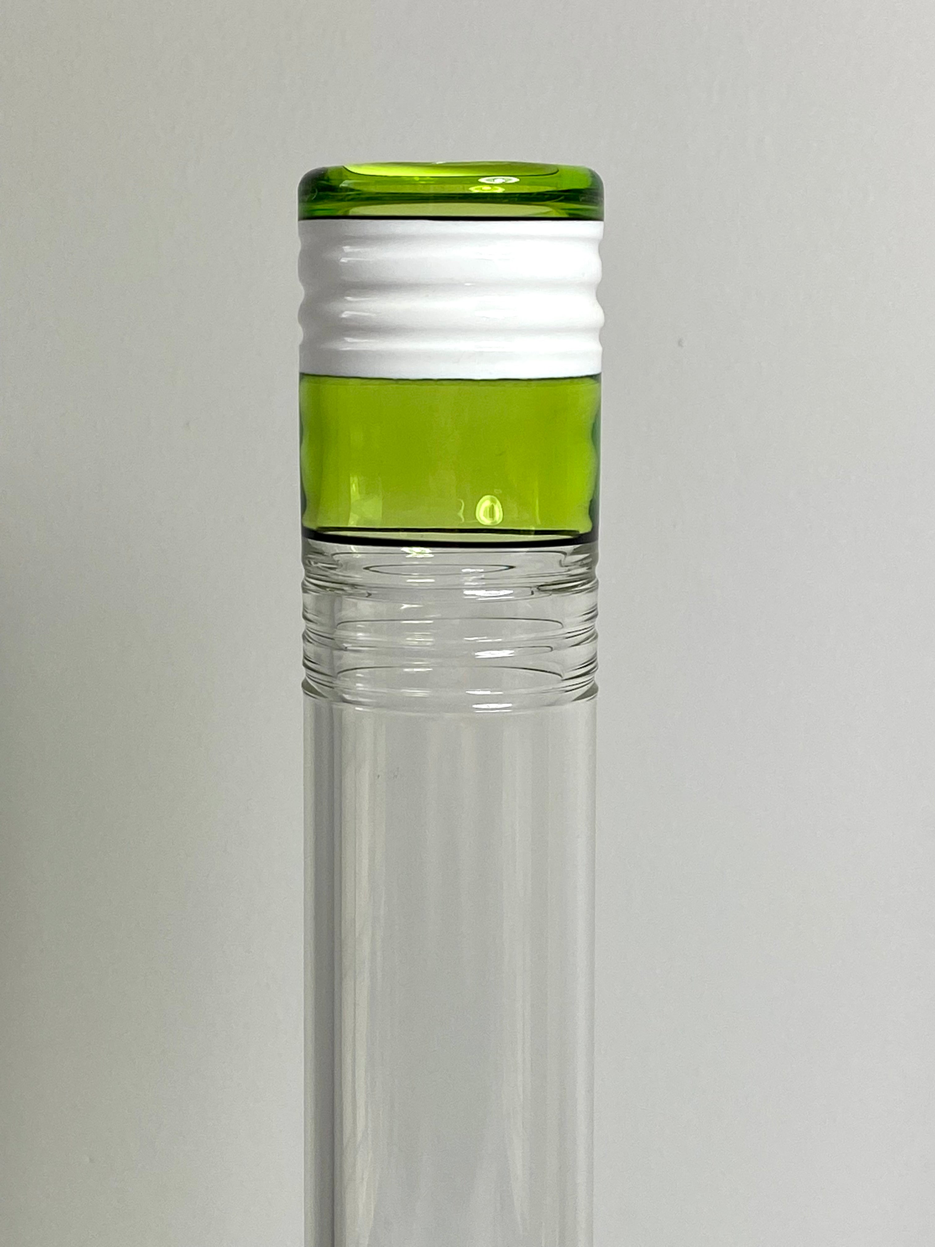 Karl Termini - Worked Straight Tube - White & Transparent Green