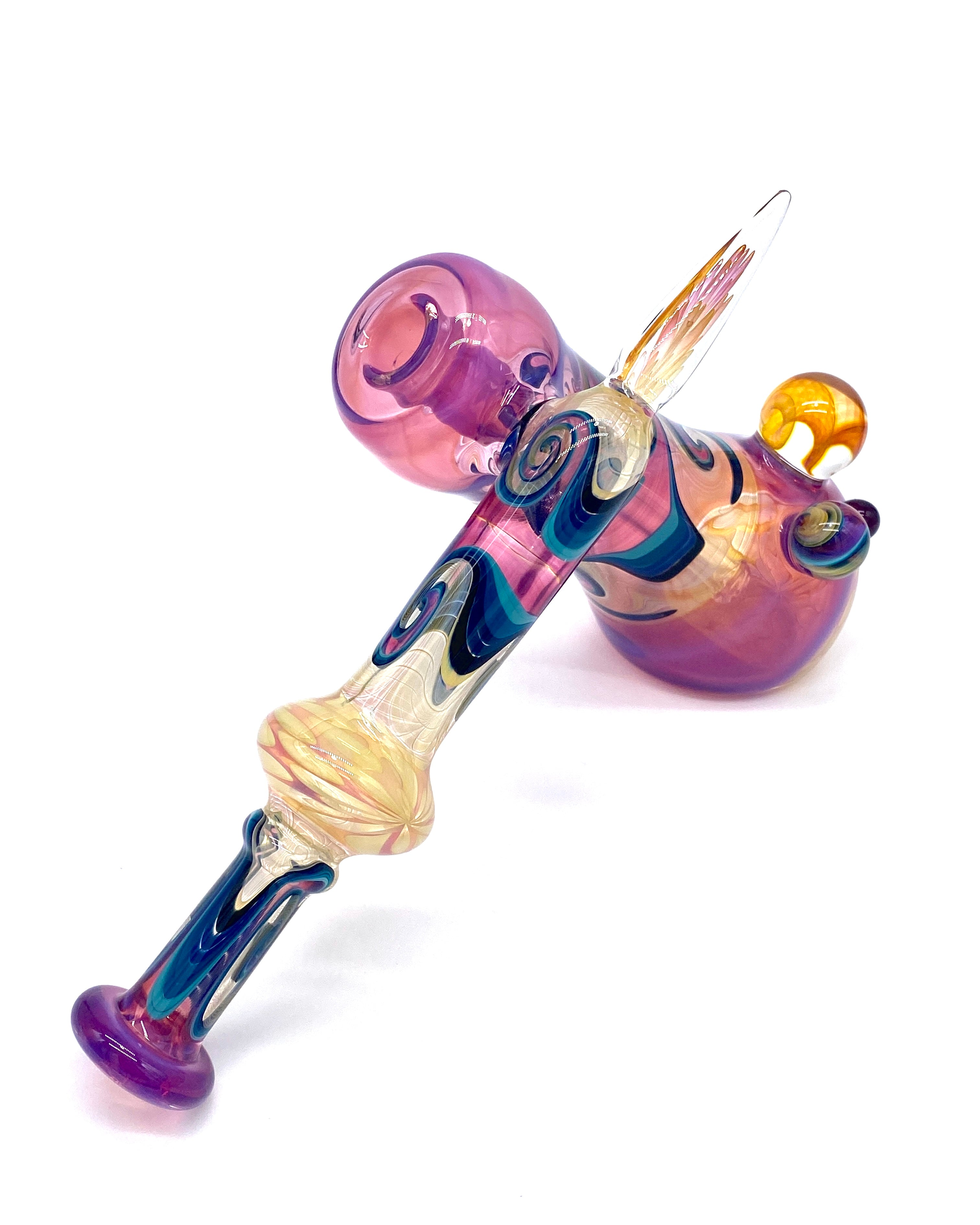 Gasp One Royal Jelly, Stargazer & Fumed Side-Car 14mm Dewar Bubbler w/ Matching Slide - TheSmokeyMcPotz Collection 