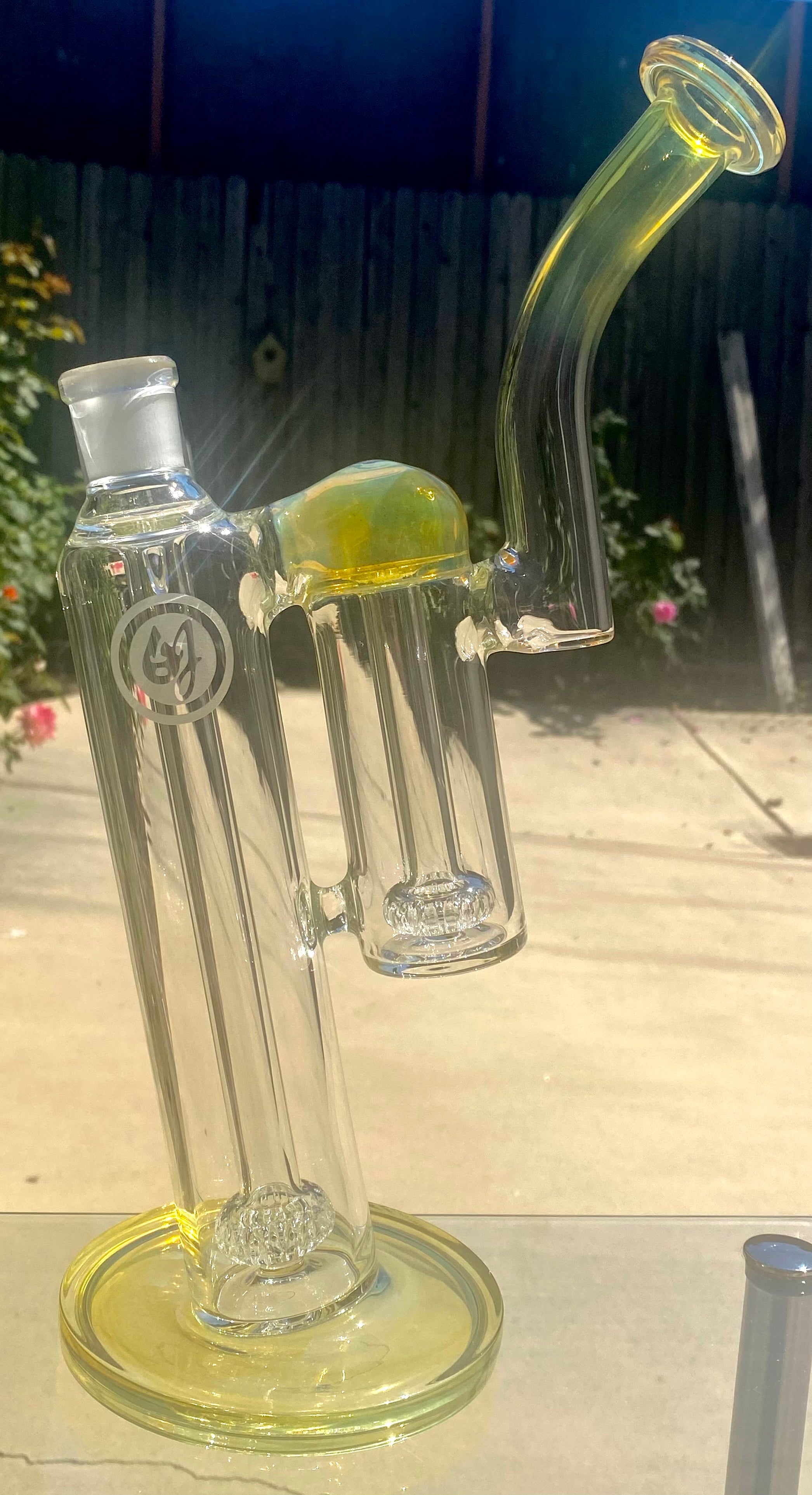 OJ Flame Fumed Showerhead Double Bubbler