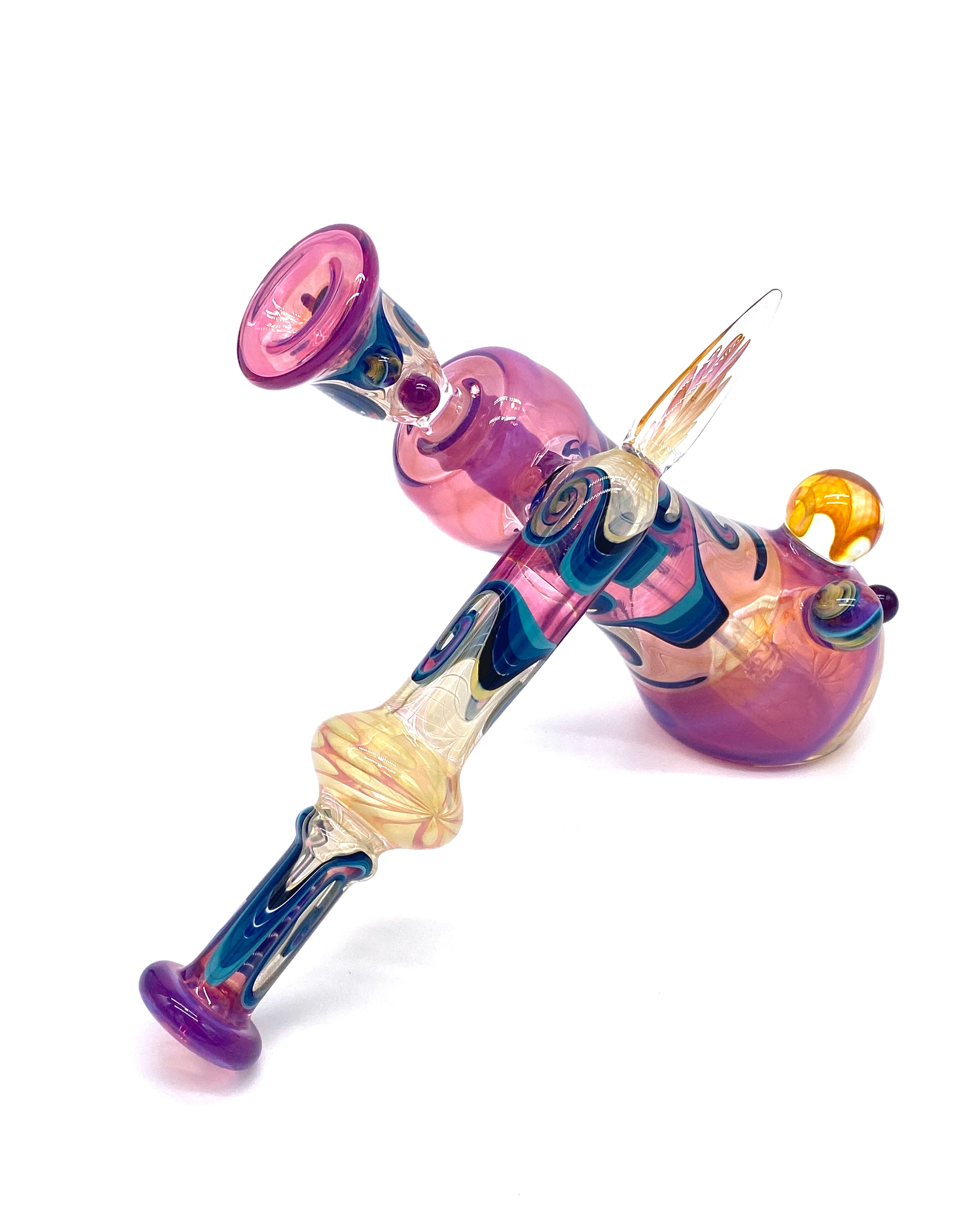 Gasp One Royal Jelly, Stargazer & Fumed Side-Car 14mm Dewar Bubbler w/ Matching Slide - TheSmokeyMcPotz Collection 