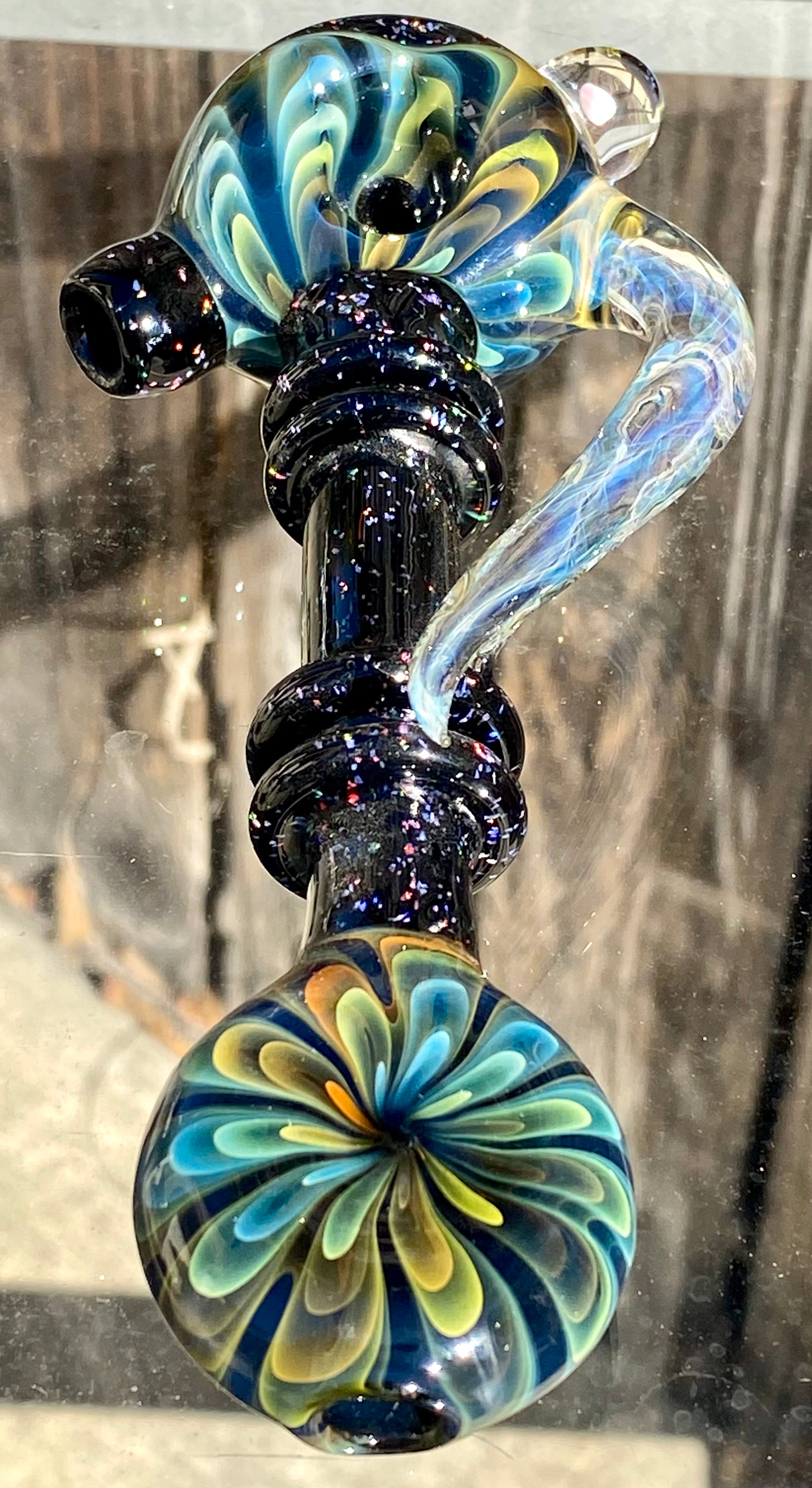 Jakers Glass Fully Worked Dicro & Fumed Spoon