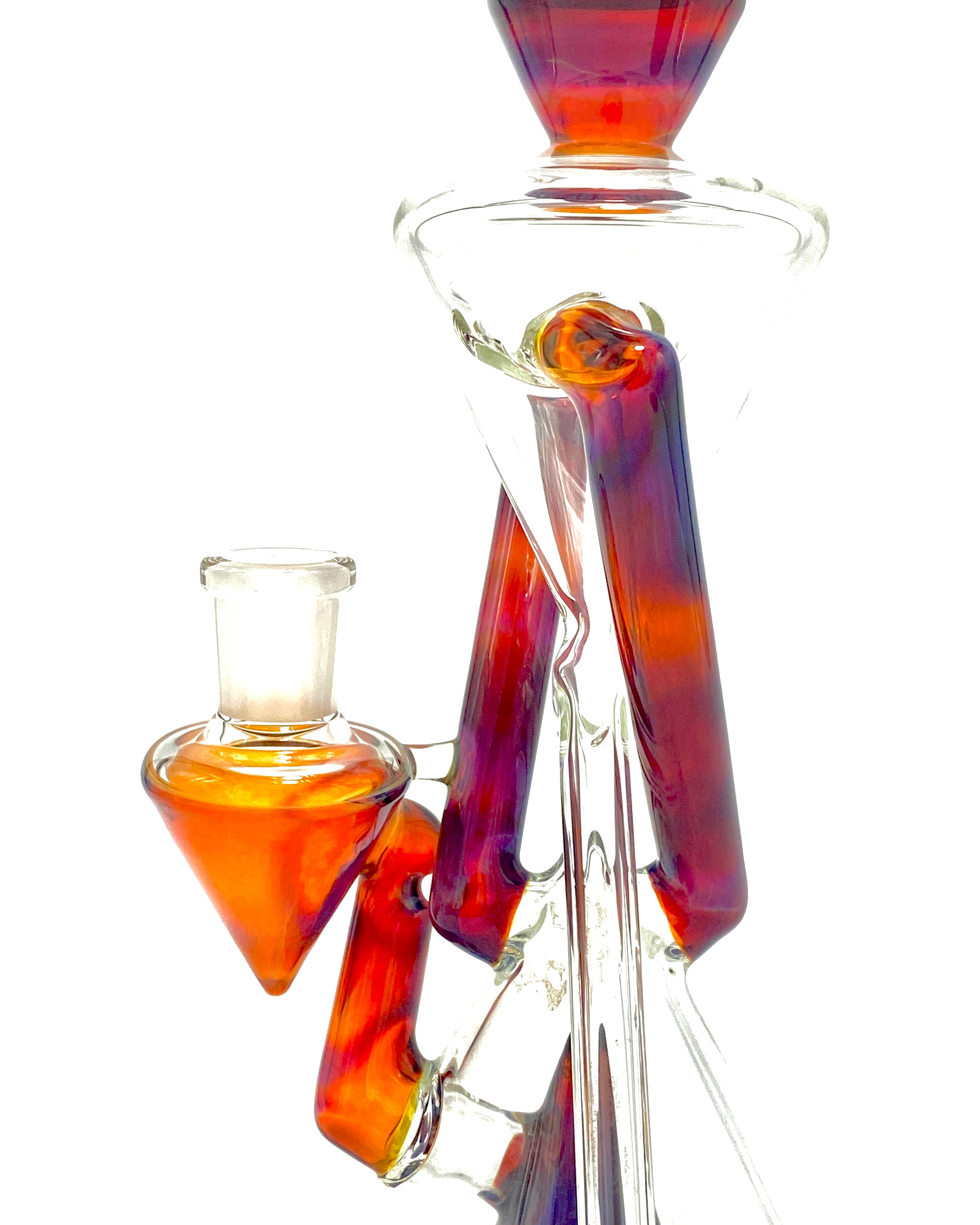 Grassblower Amber Purple Double Uptake Duplex 14mm - TheSmokeyMcPotz Collection 
