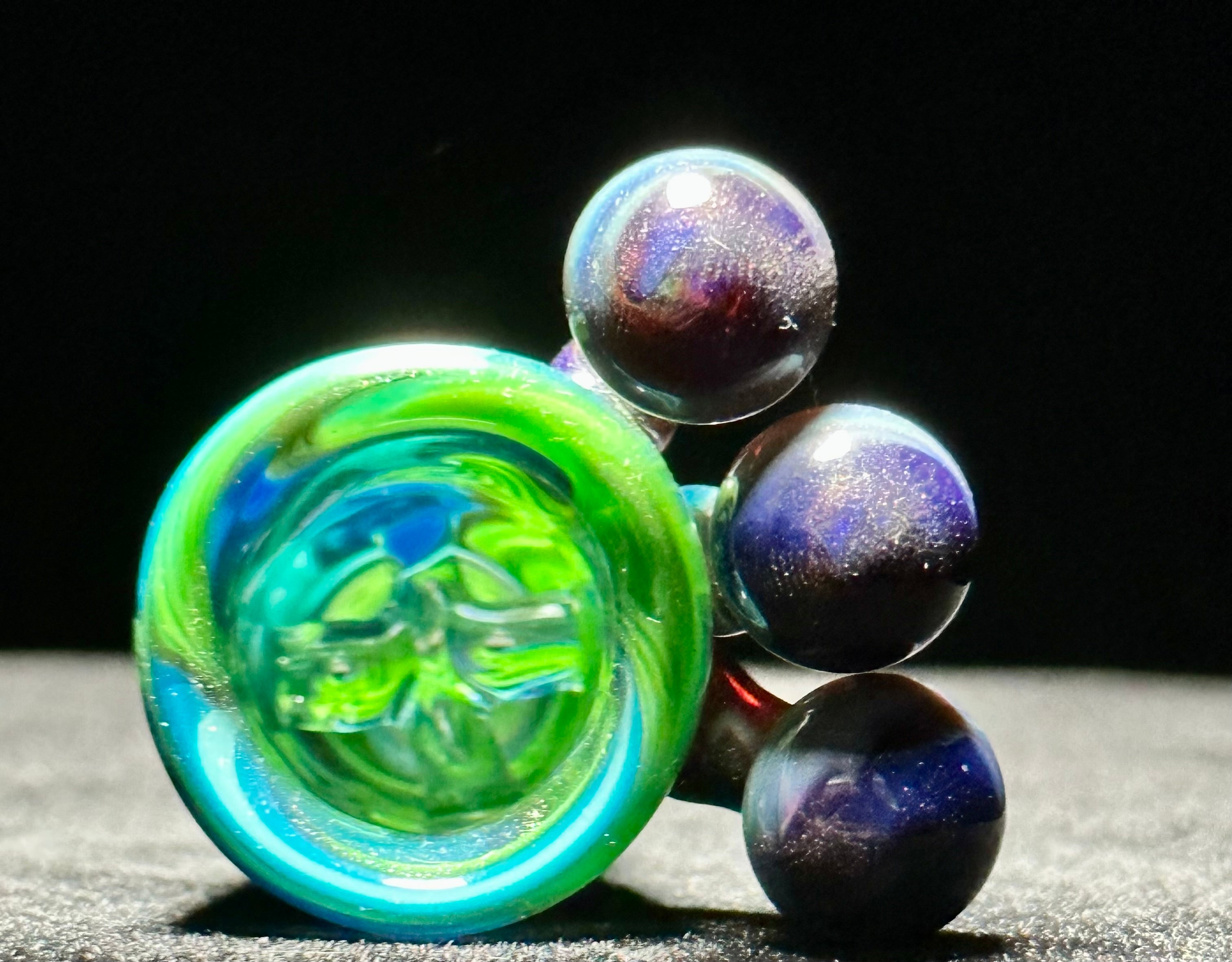 DZ Glass 18mm Fully Worked Wigwag with Mushrooms #1