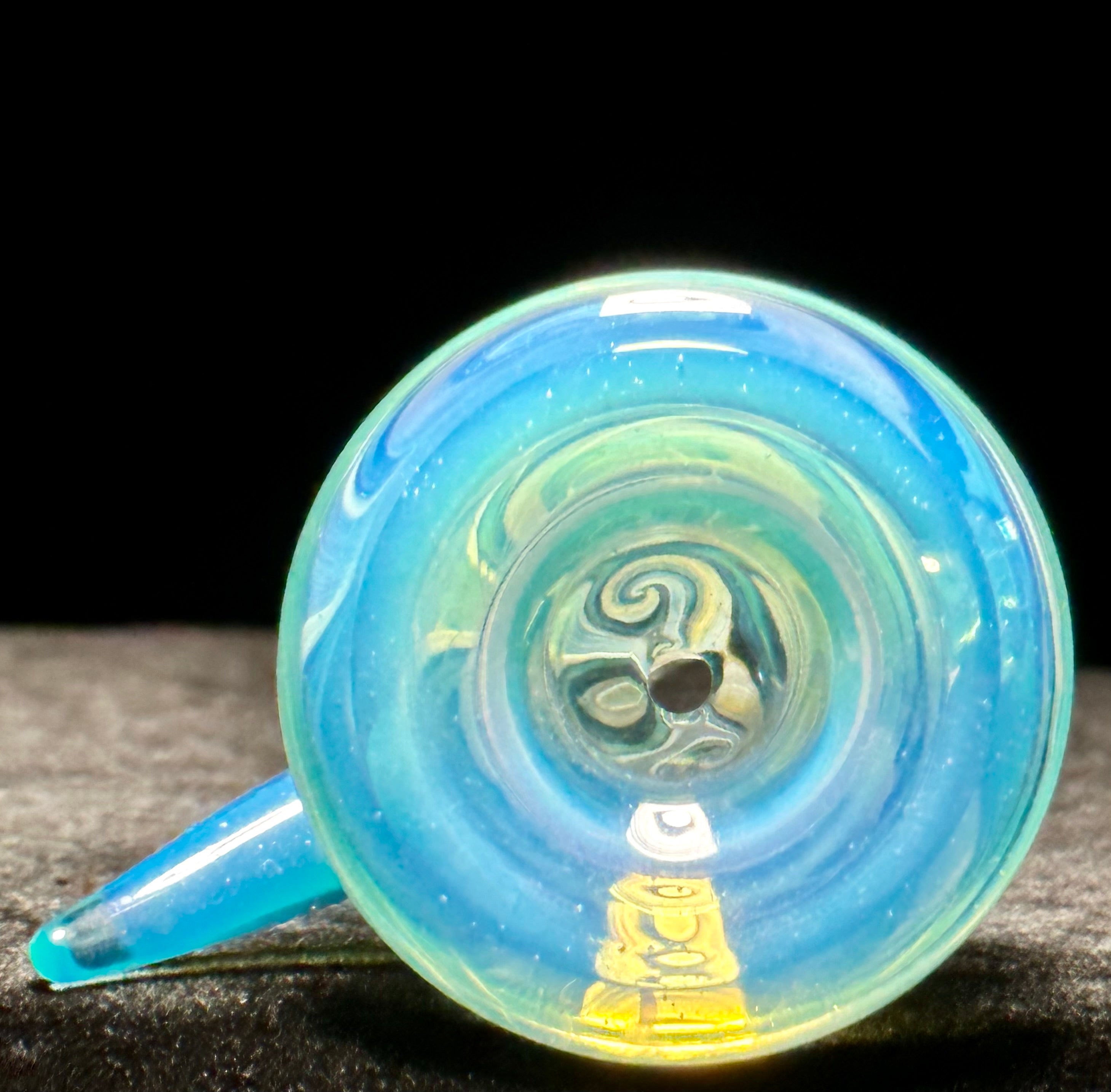Gasp One Blue & Fumed 18mm Single Hole Slide