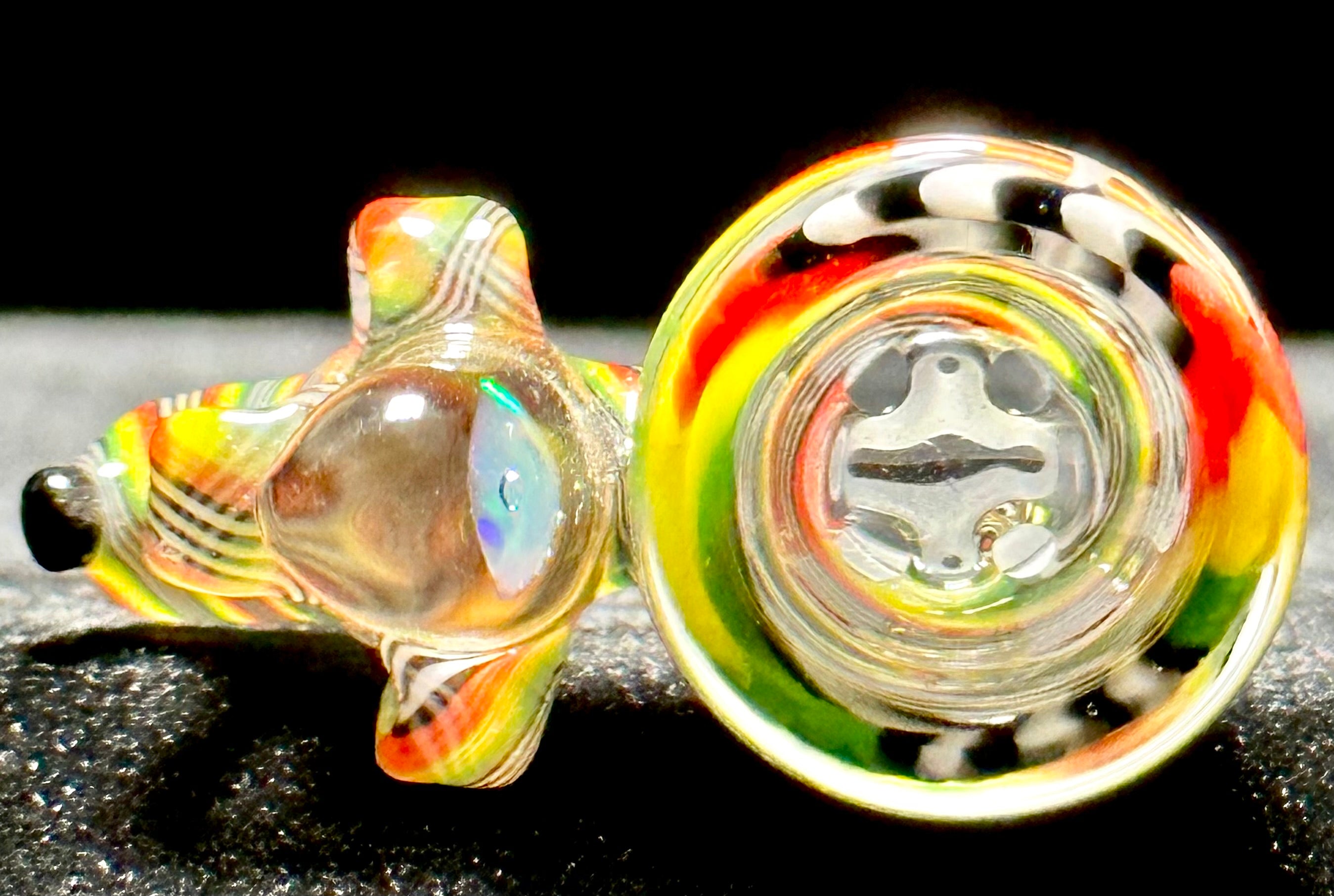 Dippy Glass 14mm Rasta Nana Slide