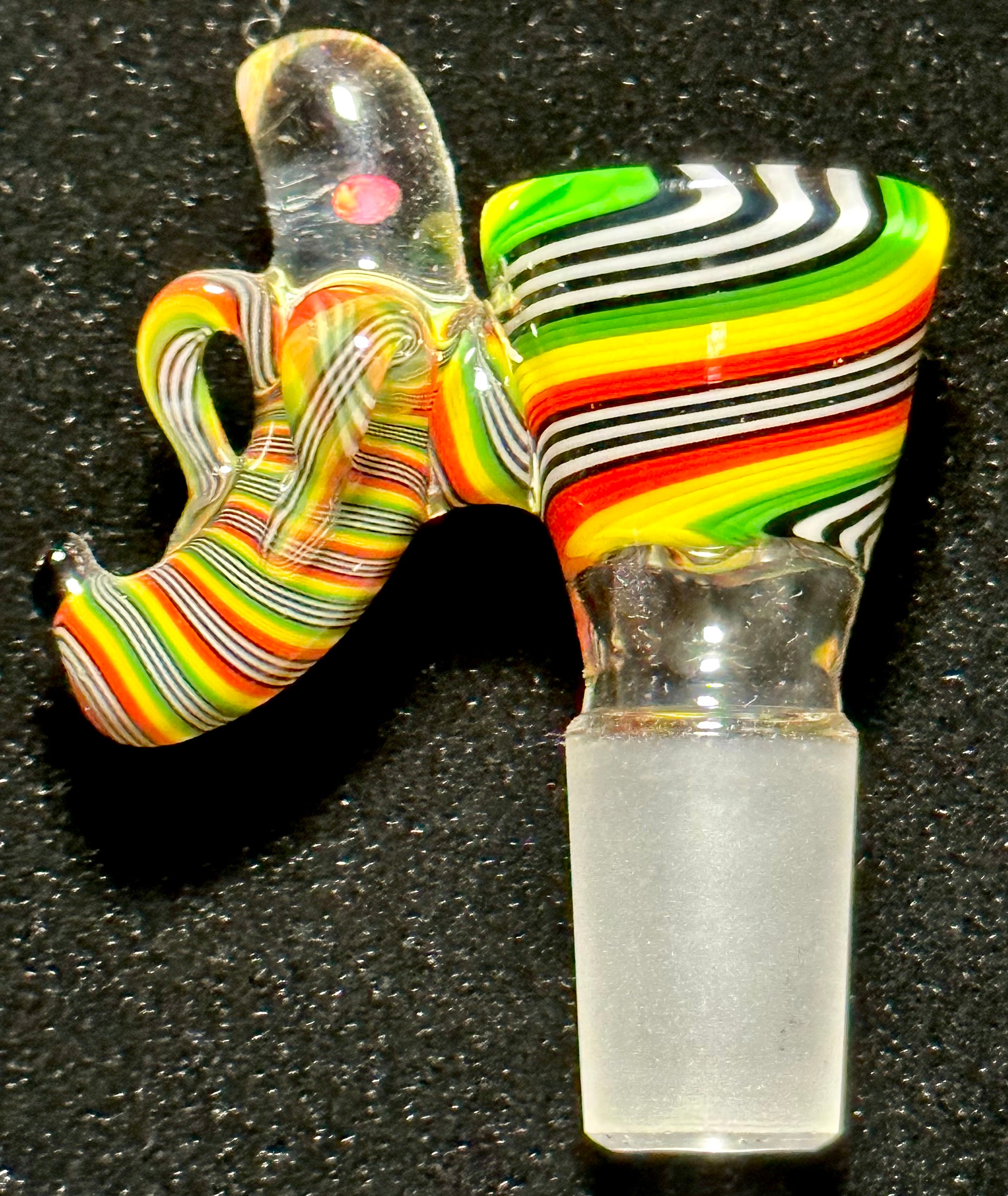 Dippy Glass 14mm Rasta Nana Slide