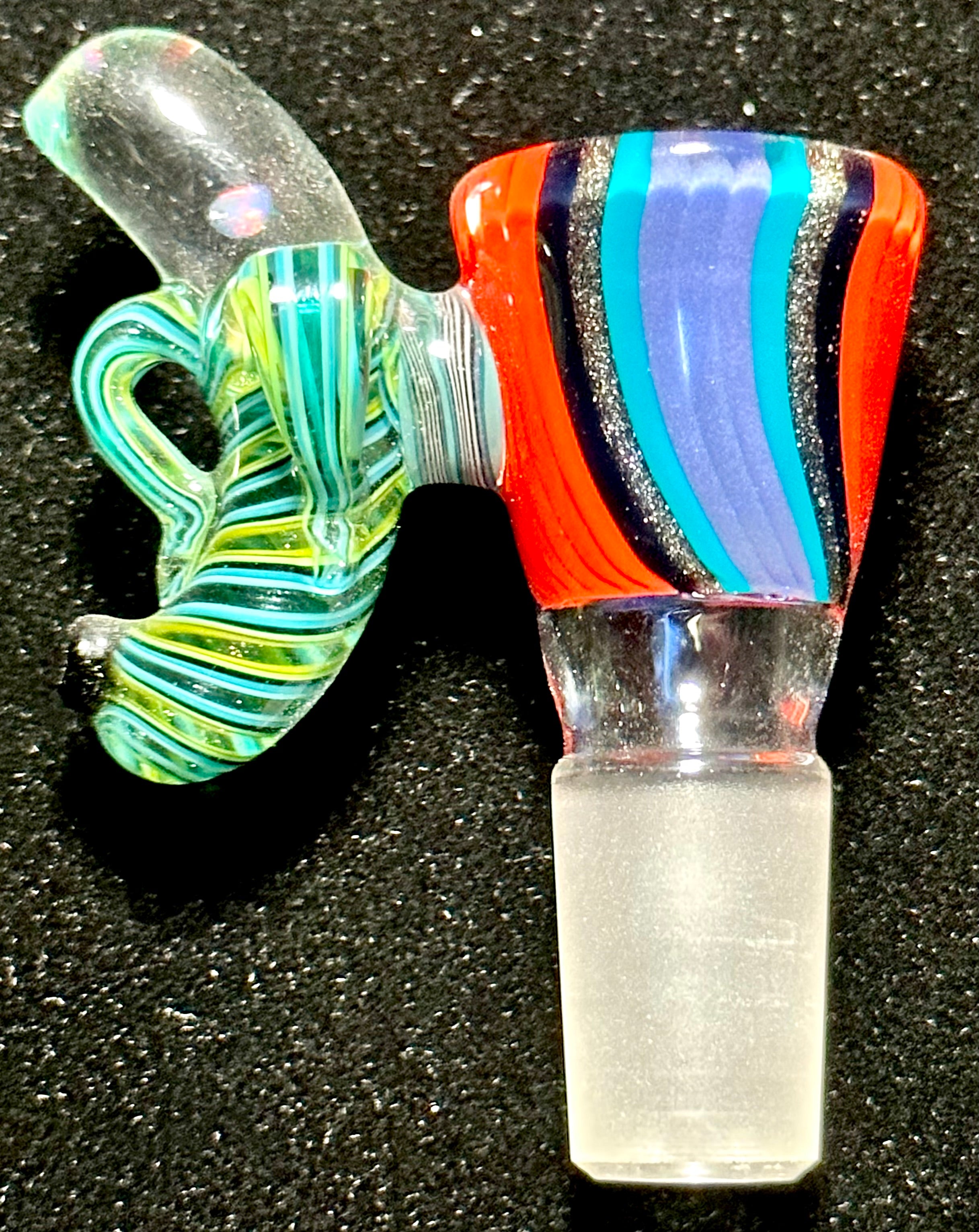 Dippy Glass 14mm Red/Blue Nana Slide