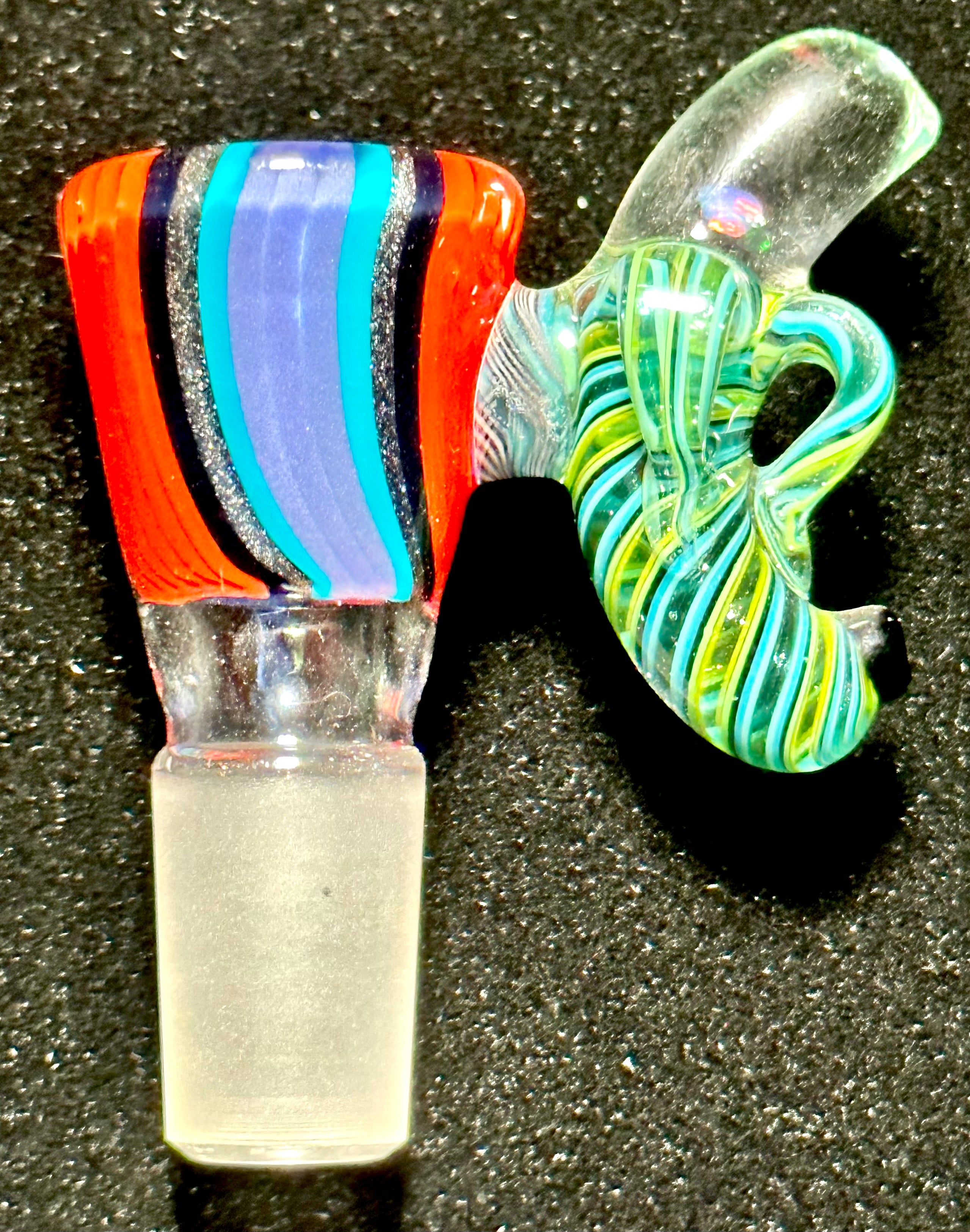 Dippy Glass 14mm Red/Blue Nana Slide