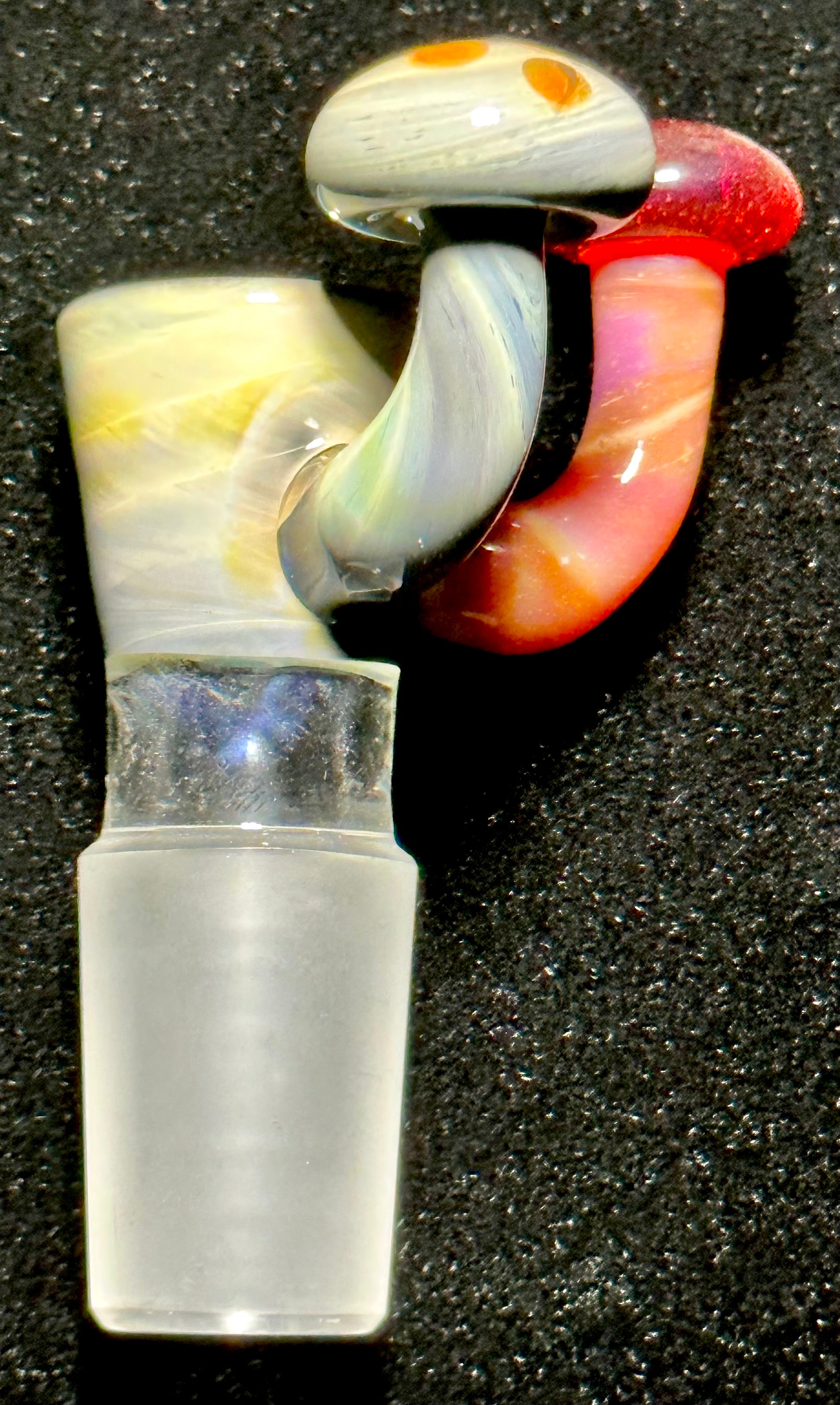 Dippy Glass 18mm Double Shroom Slide