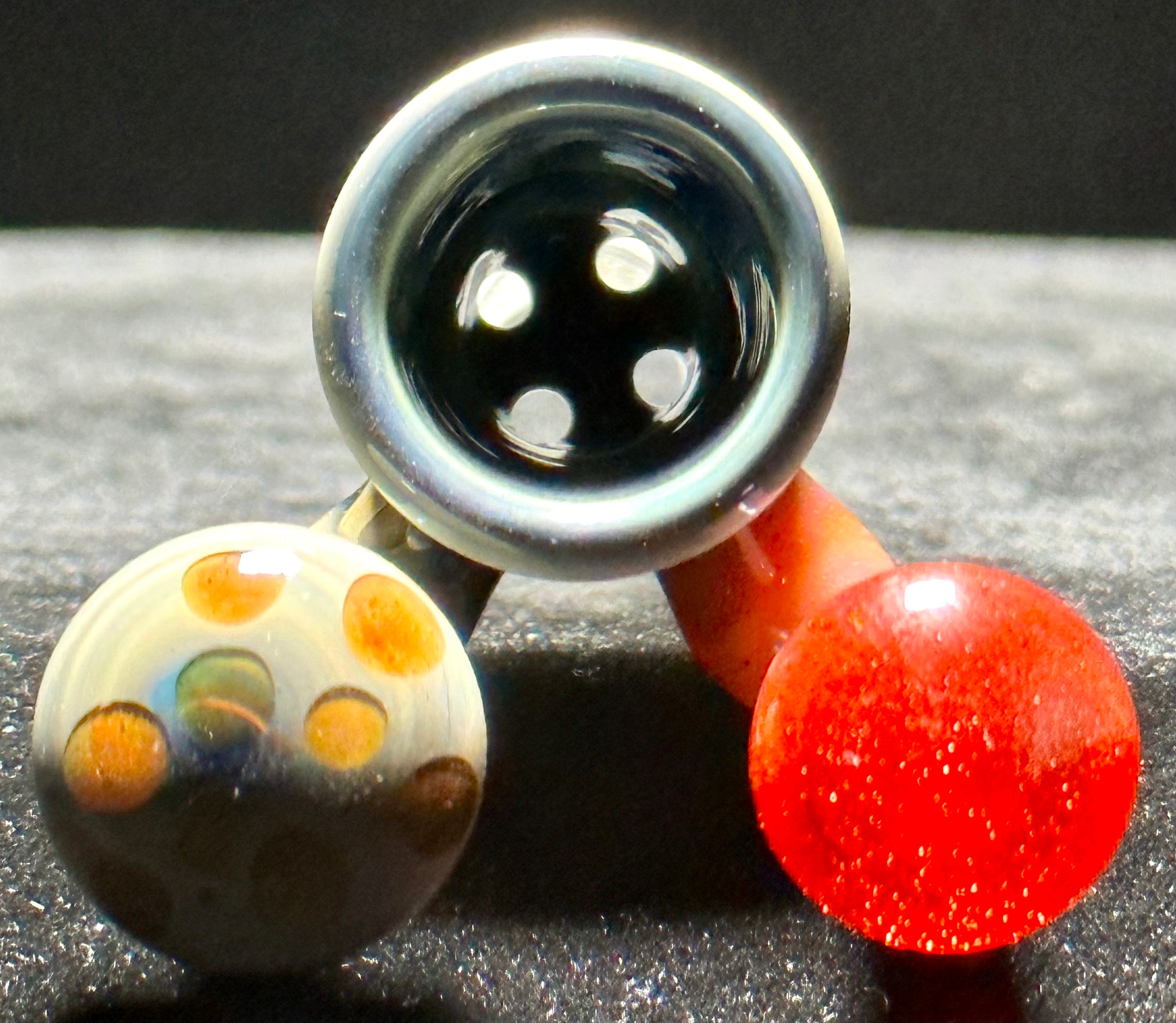 Dippy Glass 18mm Double Shroom Slide
