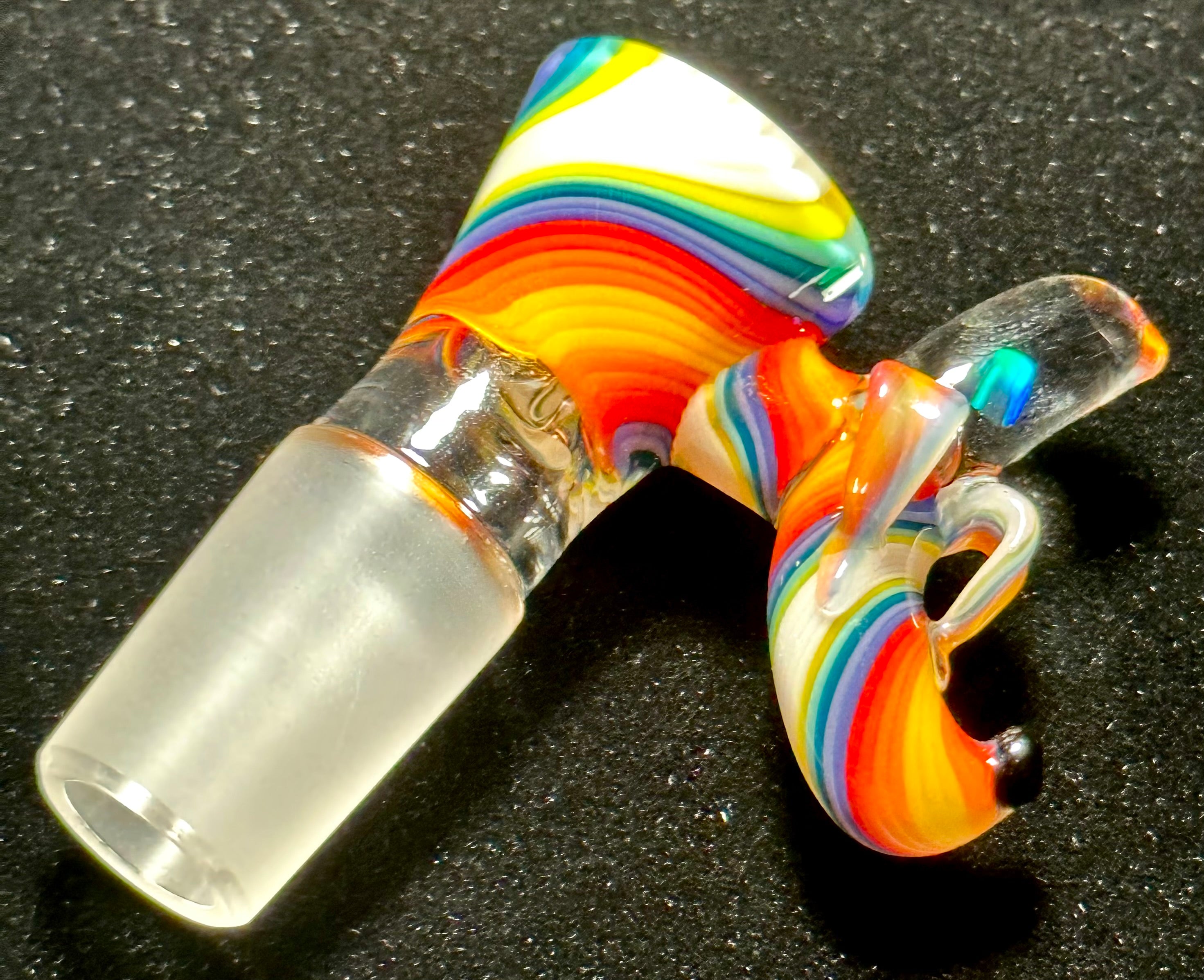 Dippy Glass 18mm Multi-Color Swirl Nana Slide