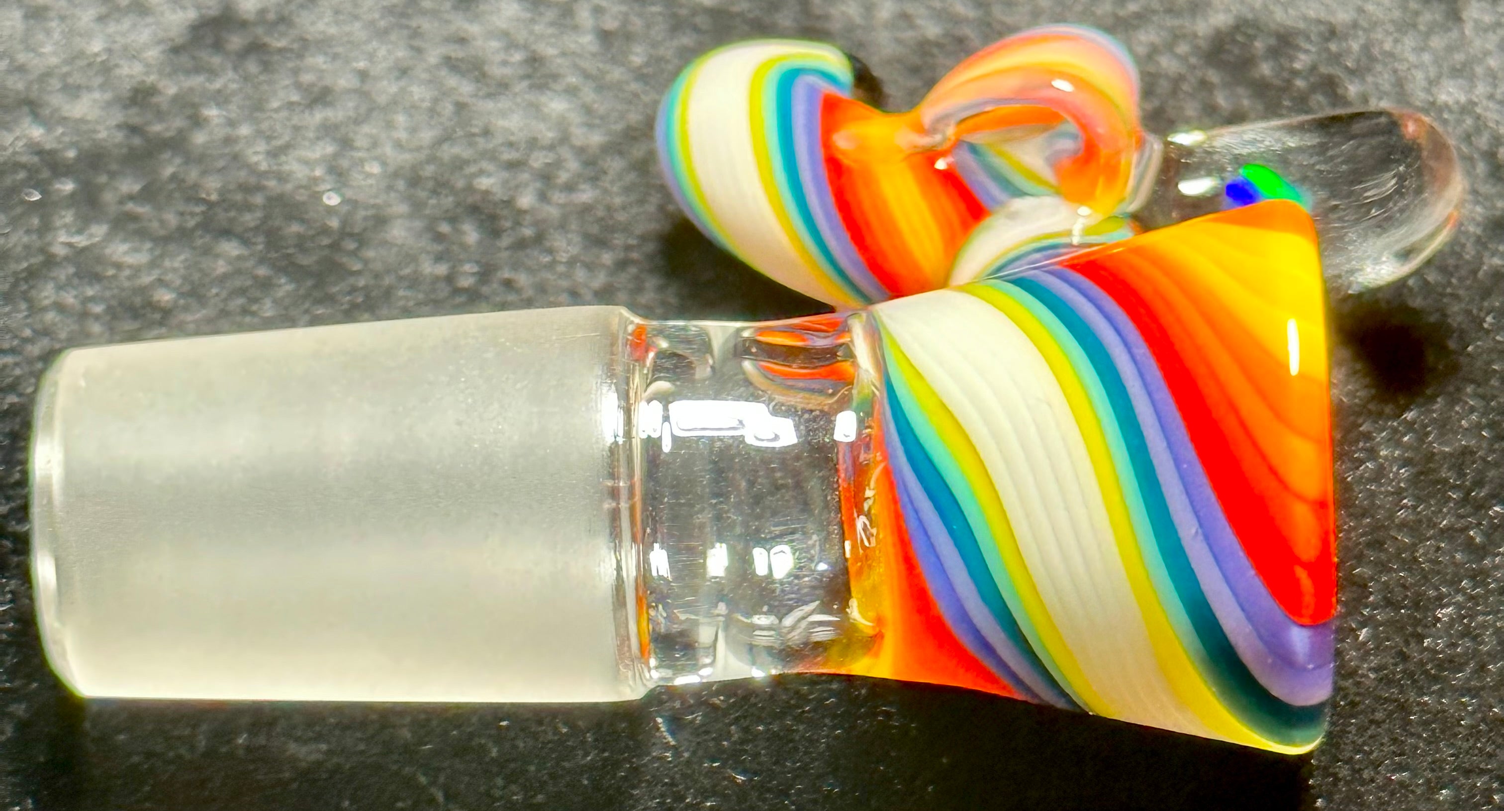 Dippy Glass 18mm Multi-Color Swirl Nana Slide